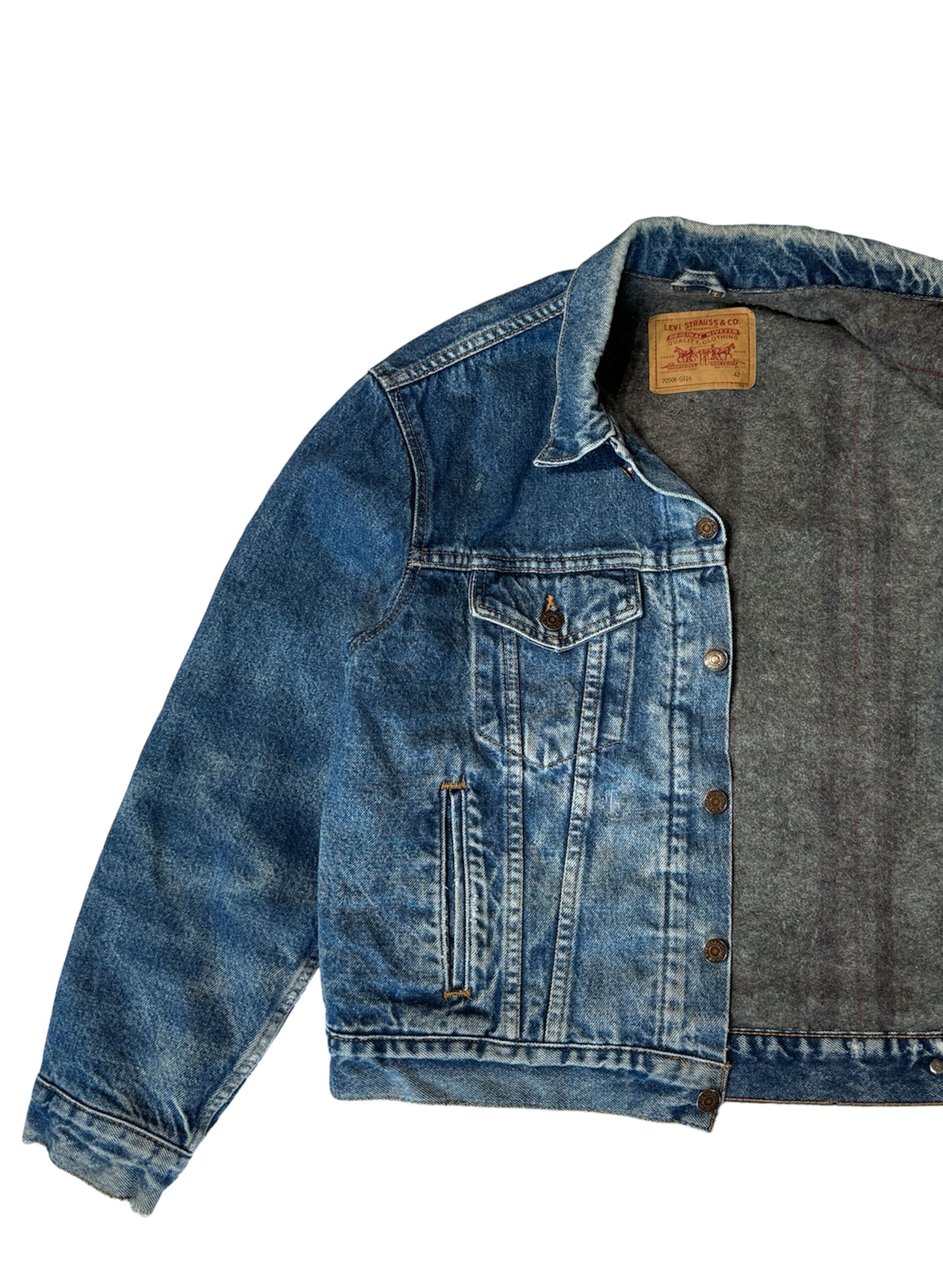 (SUP-013)  LEVI’S 70506 - 0316 FLANNEL - MADE IN USA  (42・L相当)