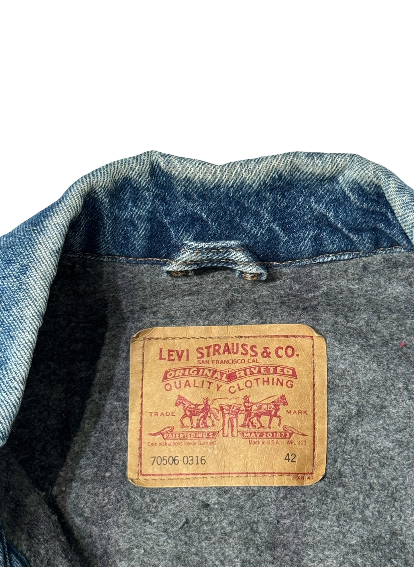 (SUP-013)  LEVI’S 70506 - 0316 FLANNEL - MADE IN USA  (42・L相当)