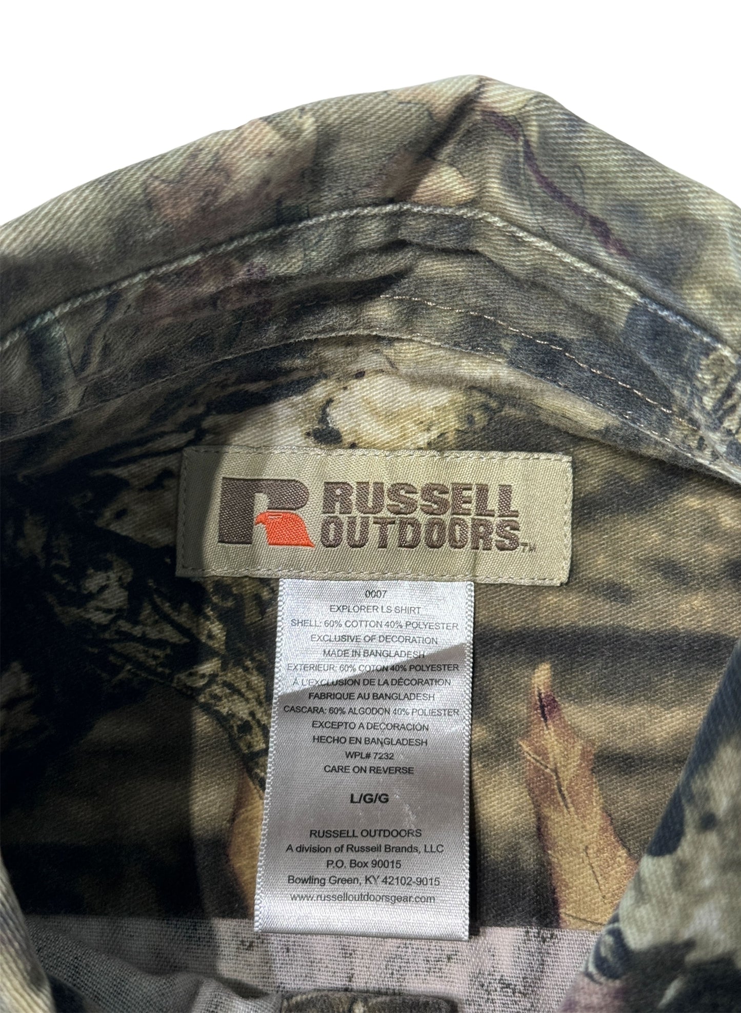 (SUP-035)  RUSSELL OUTDOORS REAL TREE B.D SHIRT  (L)