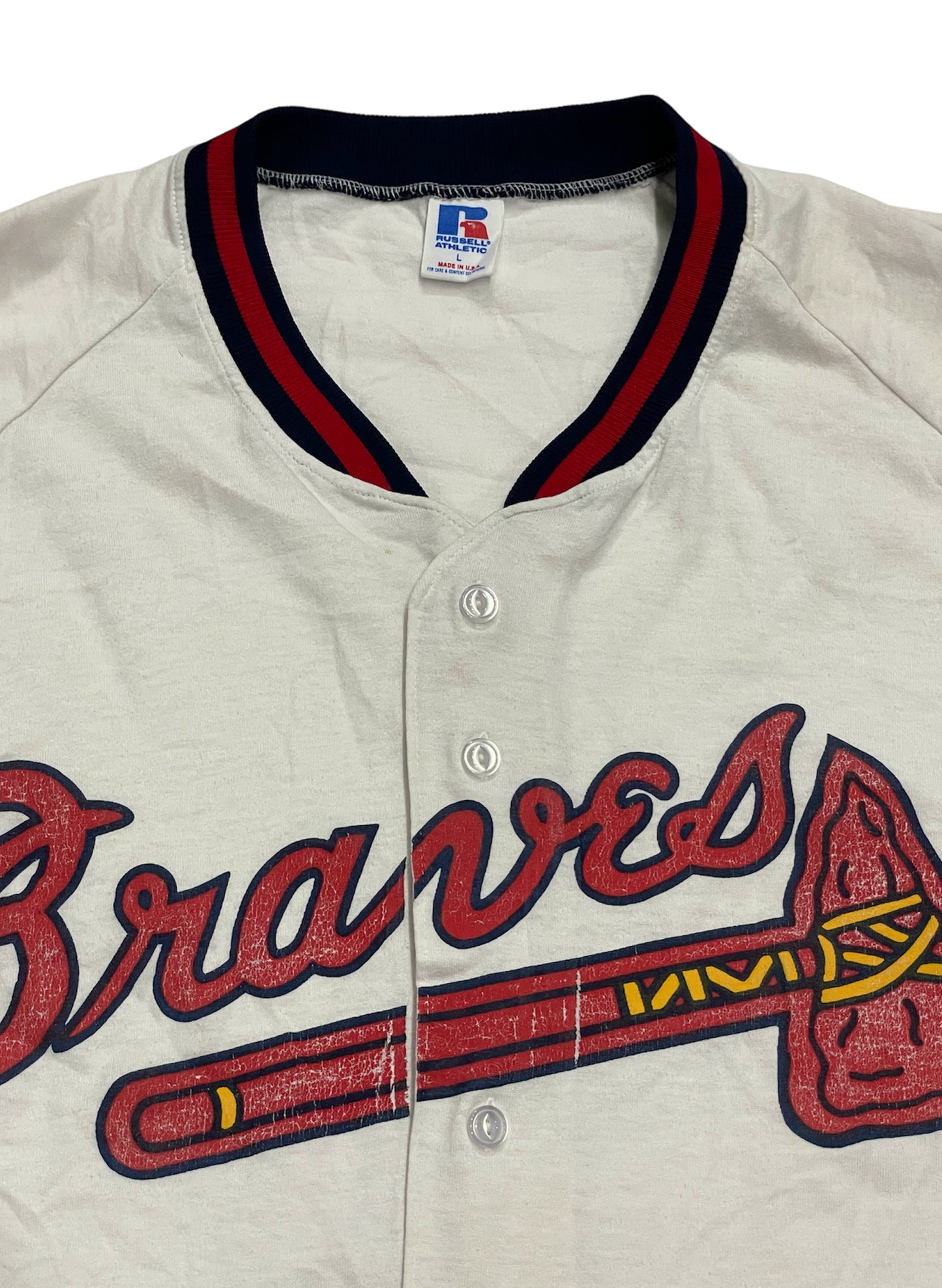 (UD-041) RUSSELL ATHLETIC BRAVES BB SHIRT USA