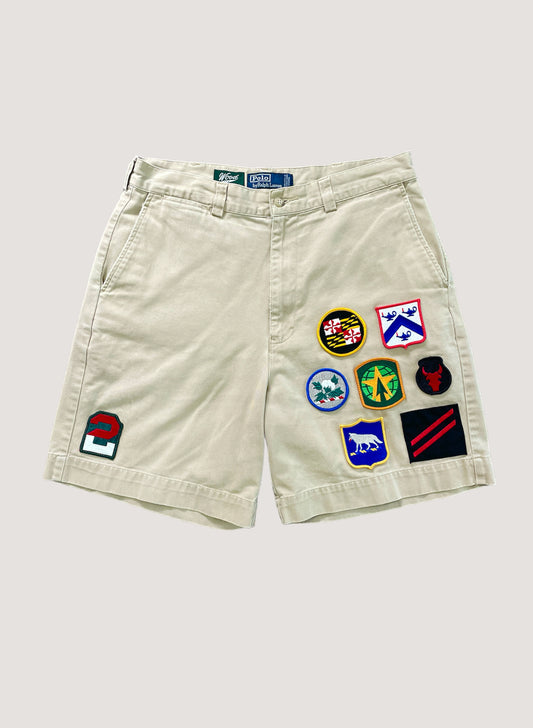 (WB-24SS-054) WOODBLOCK CUSTOMIZED US ARMY PATCHED CHINO SHORTS #B