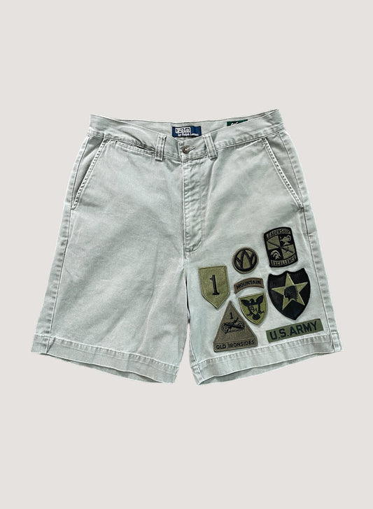 (WB-24SS-056) WOODBLOCK CUSTOMIZED US ARMY PATCHED CHINO SHORTS #D