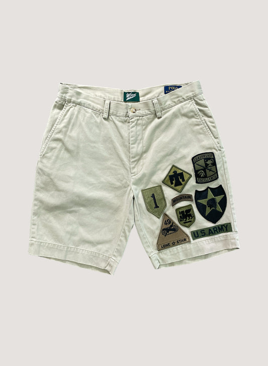 (WB-24SS-057) WOODBLOCK CUSTOMIZED US ARMY PATCHED CHINO SHORTS #E