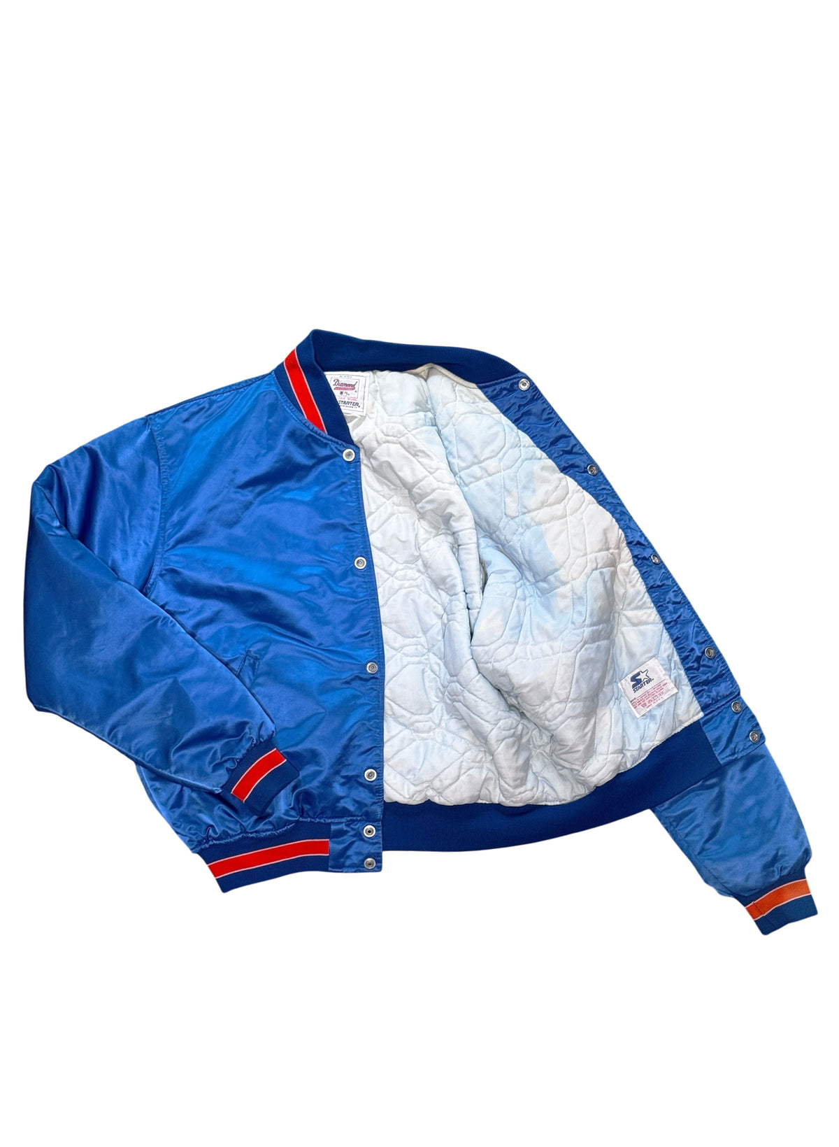 (SUP-876) STARTER NEW YORK METS "DAMAGE" NYLON STADIUM JACKET - L - MADE IN U.S.A.