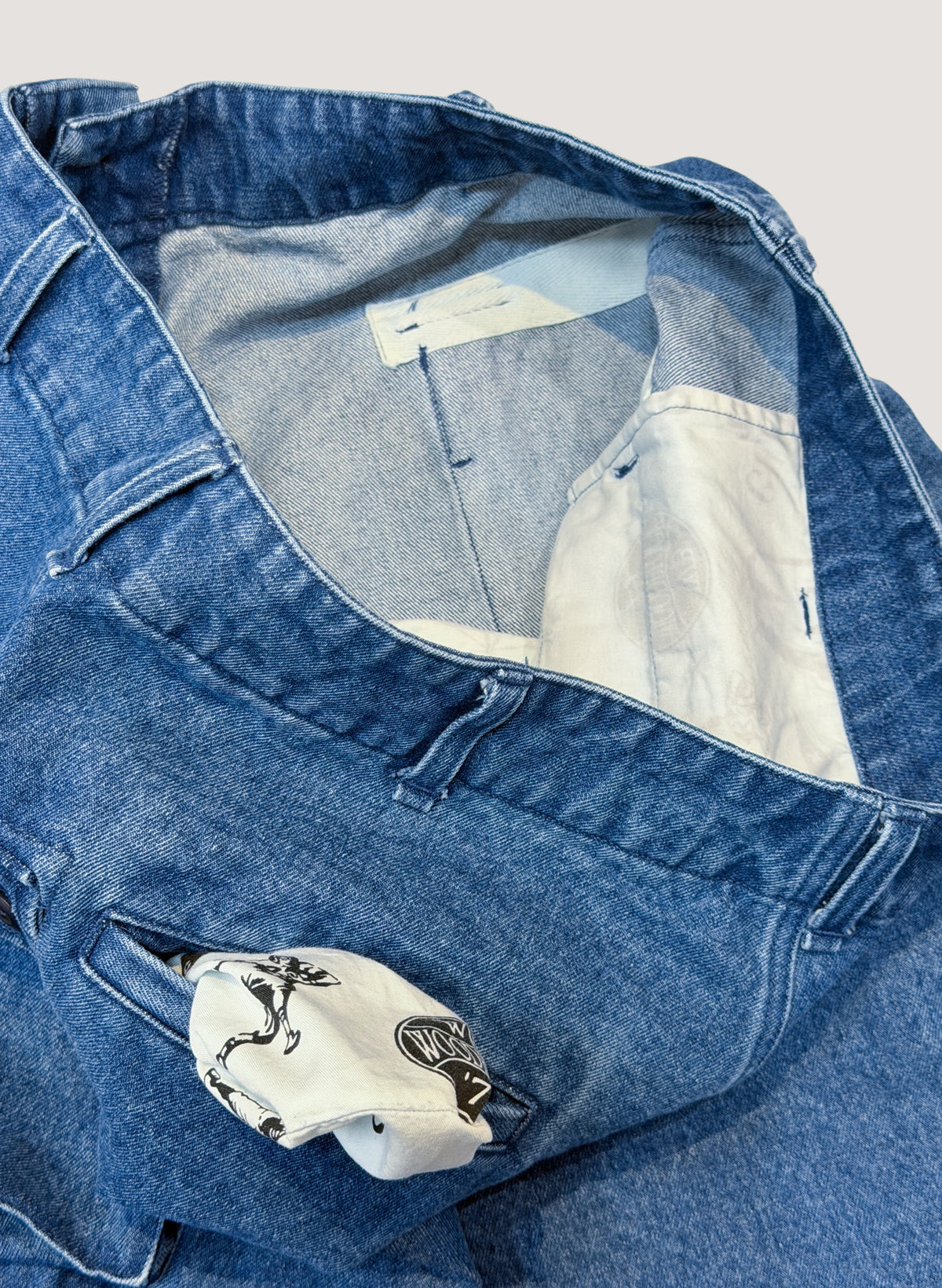WOODBLOCK W-44 DENIM CARGO SHORTS INDIGO (WB-26SS-023)