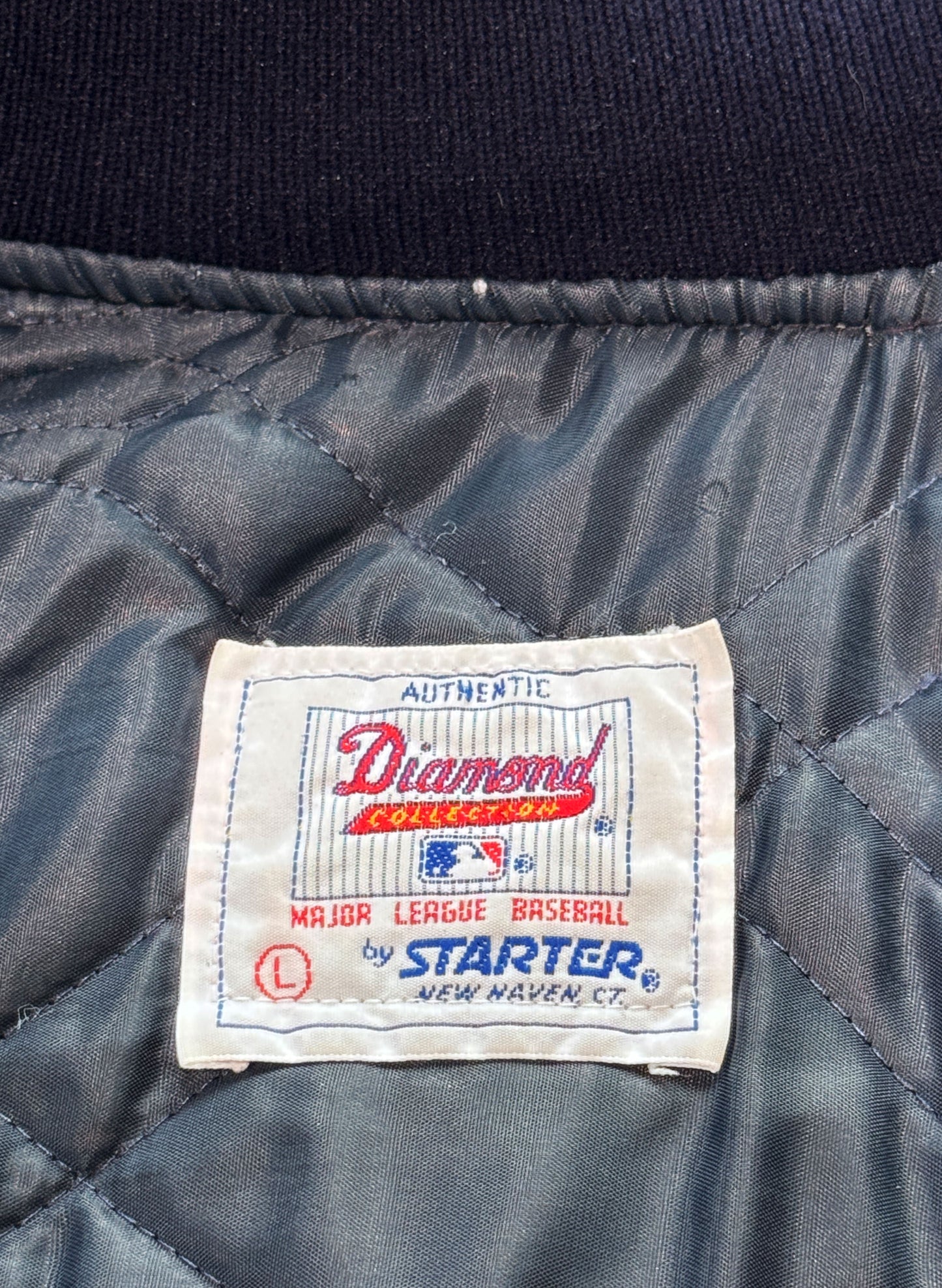 (SUP-774) STARTER NEW YORK YANKEES NYLON STADIUM JACKET (L) - MADE IN U.S.A.