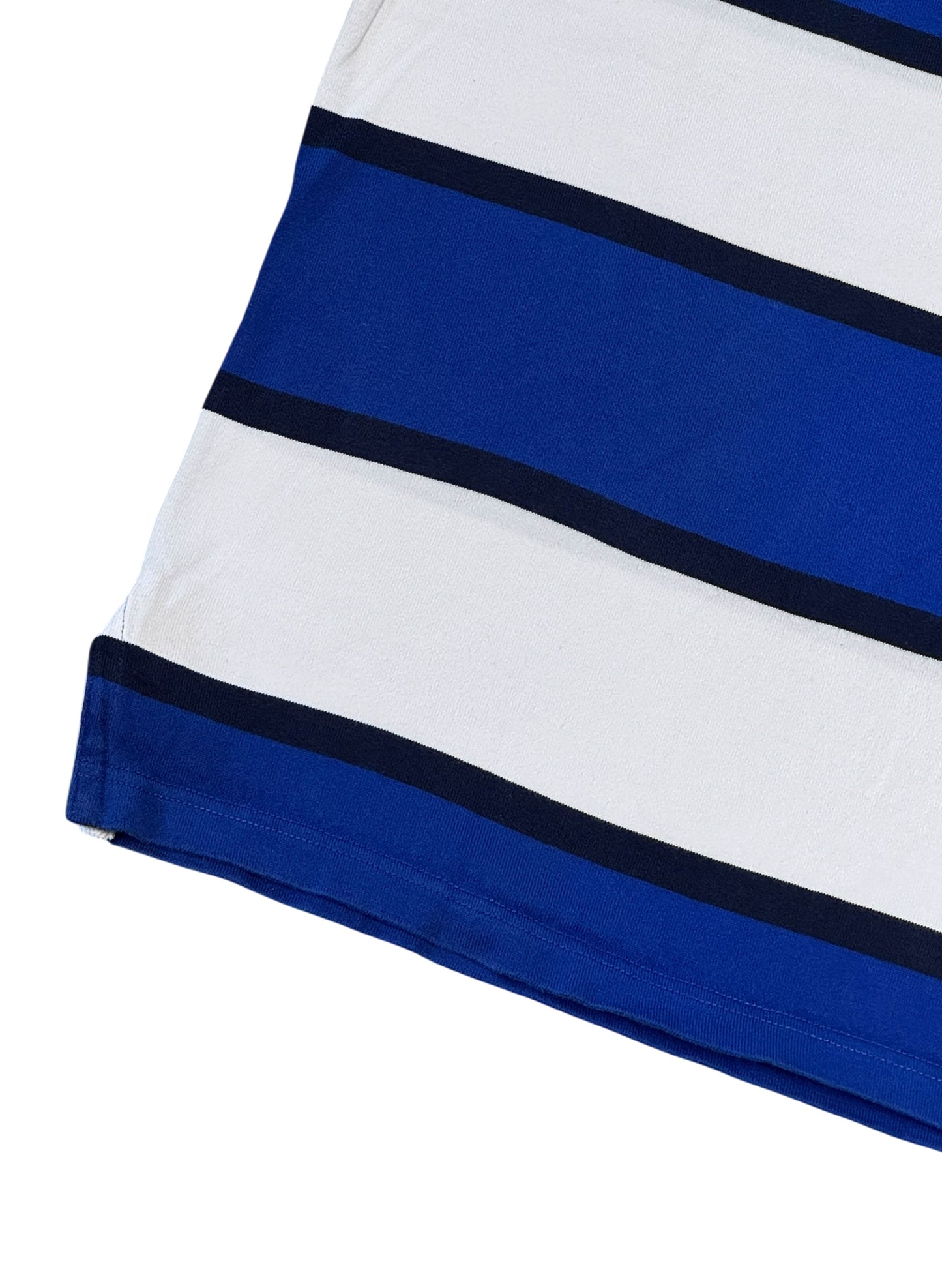 (SUP-703) Polo Ralph Lauren RUGBY SHIRT - WHITE/BLUE/NAVY