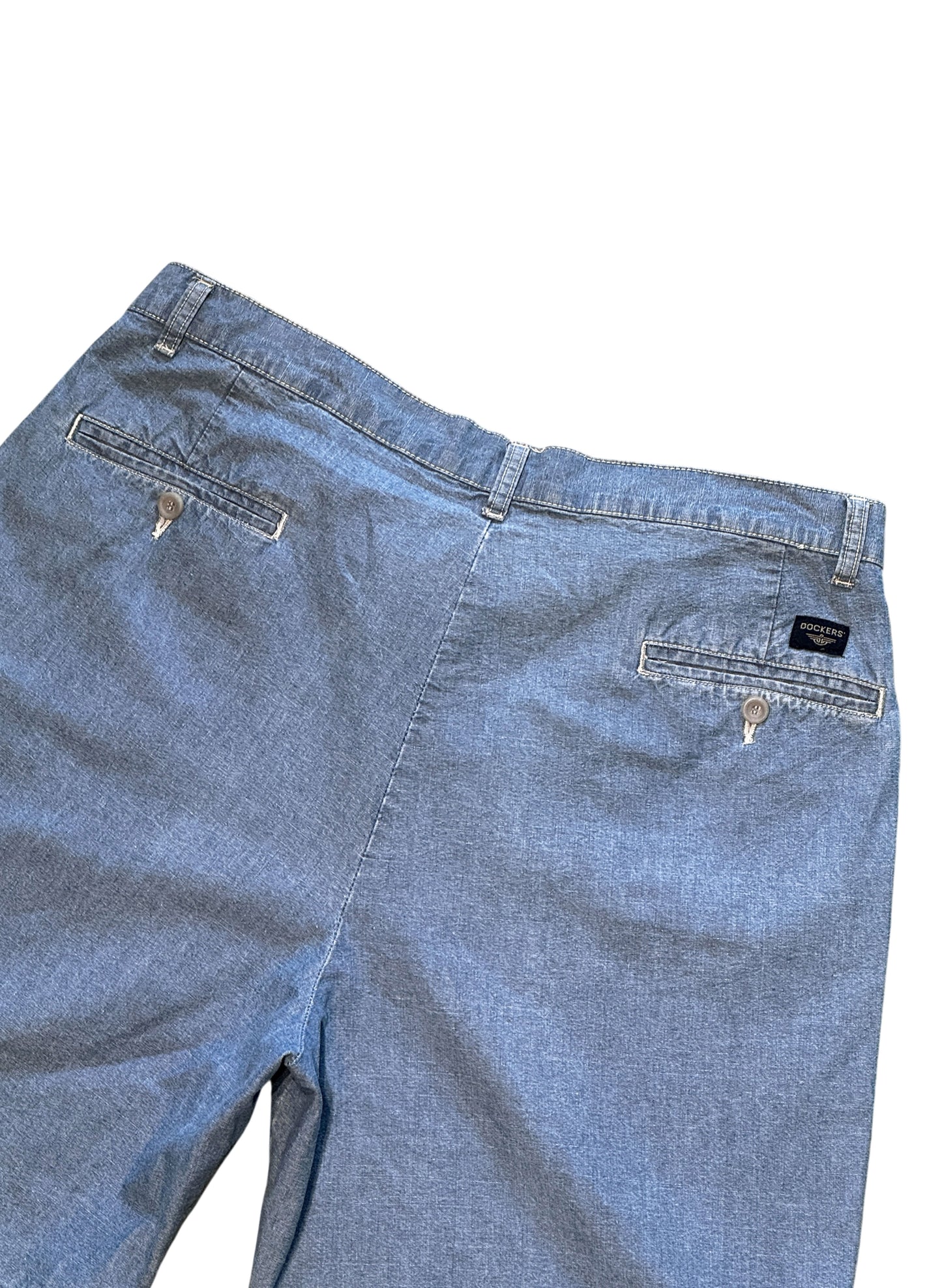 (SUP-726) DOCKERS CHAMBRAY 2TUCK SHORTS