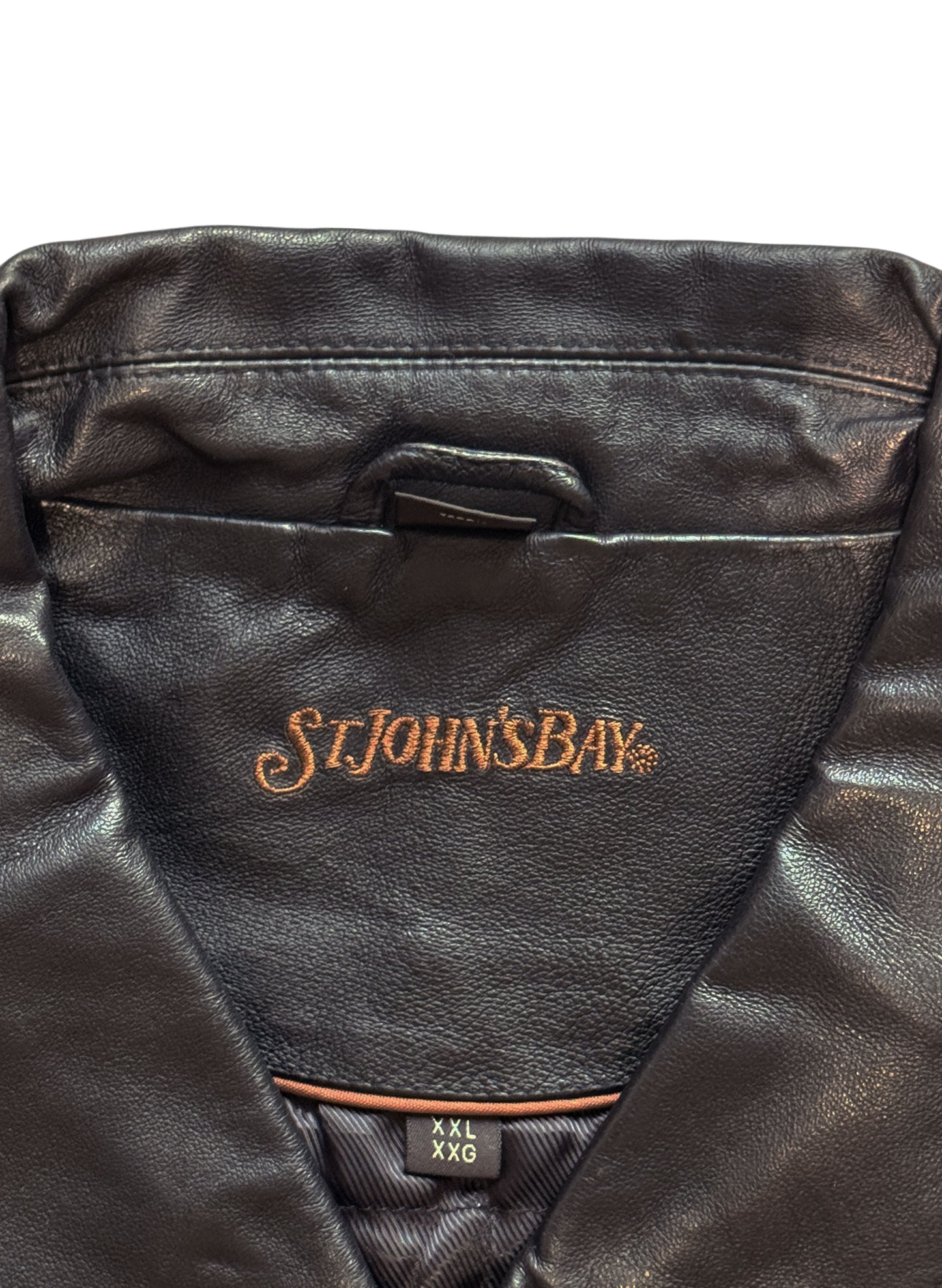 (SUP-525) St.JOHN'S BAY RAGLAN SLEEVE LEATHER ZIP UP JACKET