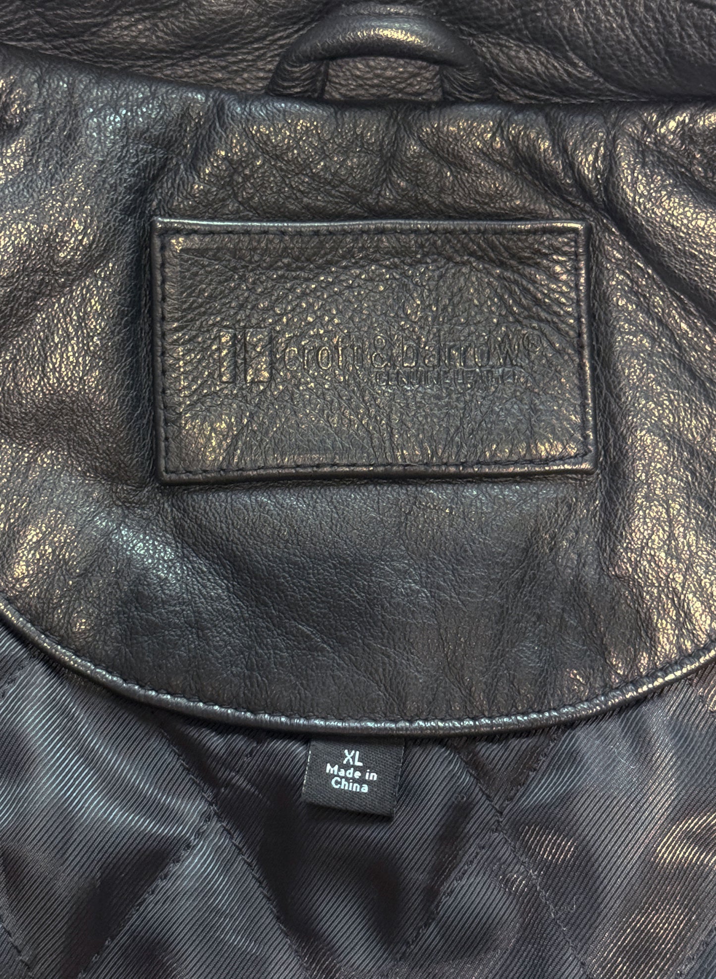 (SUP-524) Croft & Barrow LEATHER ZIP UP JACKET