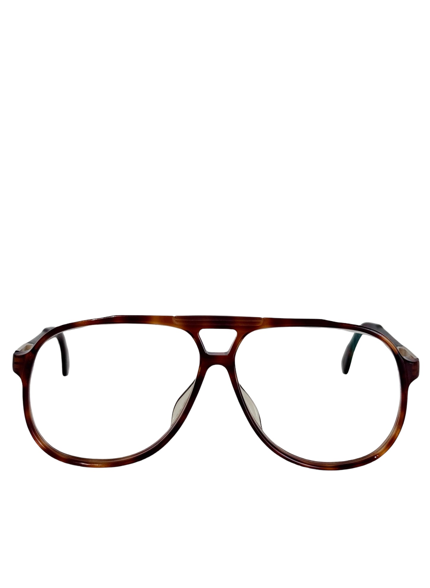 (SUP-789) VINTAGE TWO BRIDGE TORTOISE GLASSES - RALPH renoma PARIS