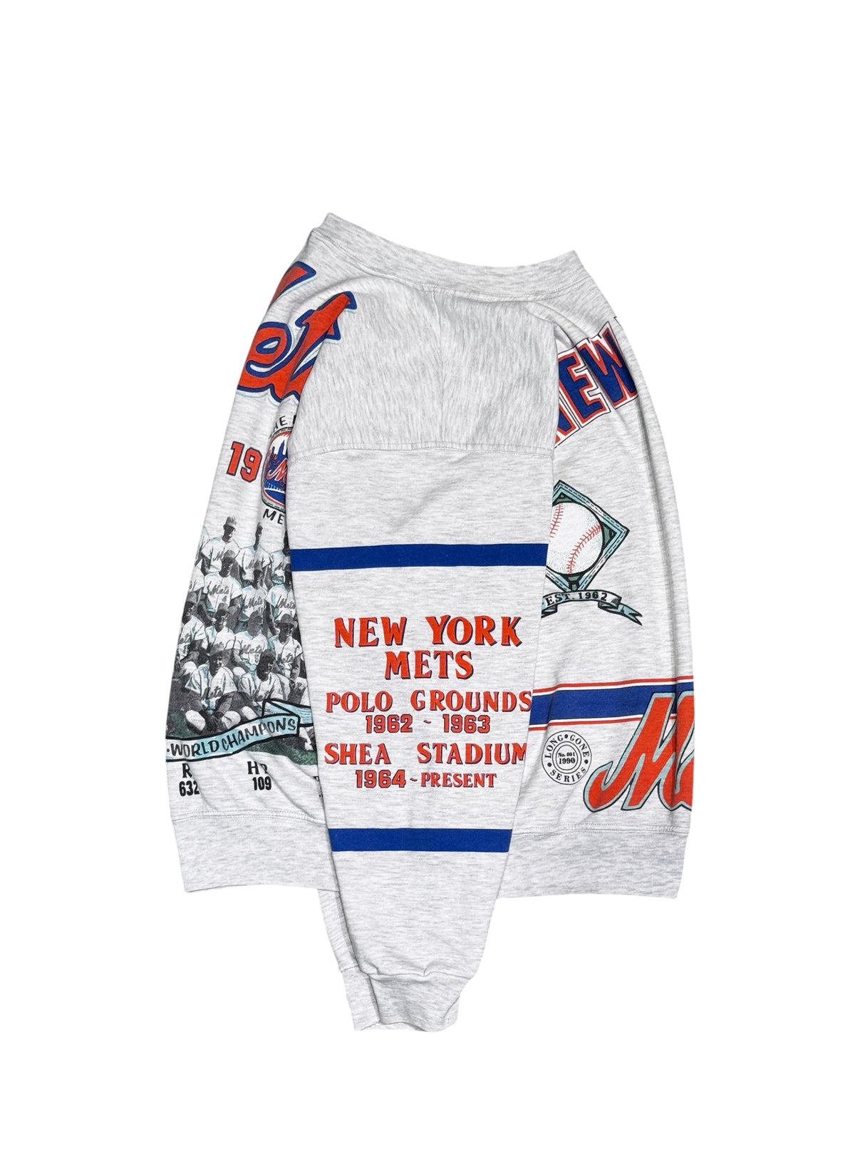 (SUP-882) MLB 1969 NEW YORK METS CREW NECK SWEAT - L - MADE IN U.S.A.