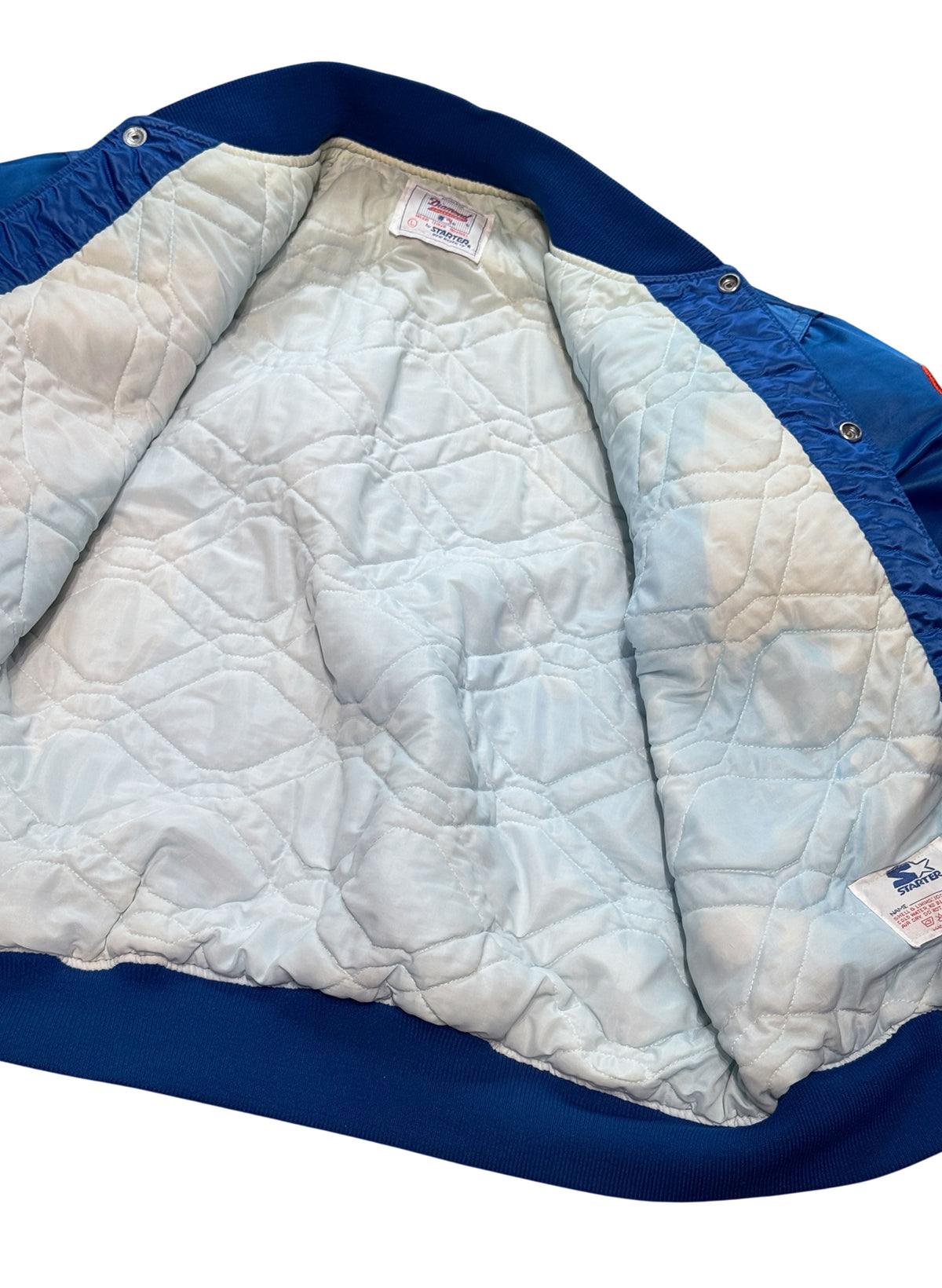 (SUP-876) STARTER NEW YORK METS "DAMAGE" NYLON STADIUM JACKET - L - MADE IN U.S.A.
