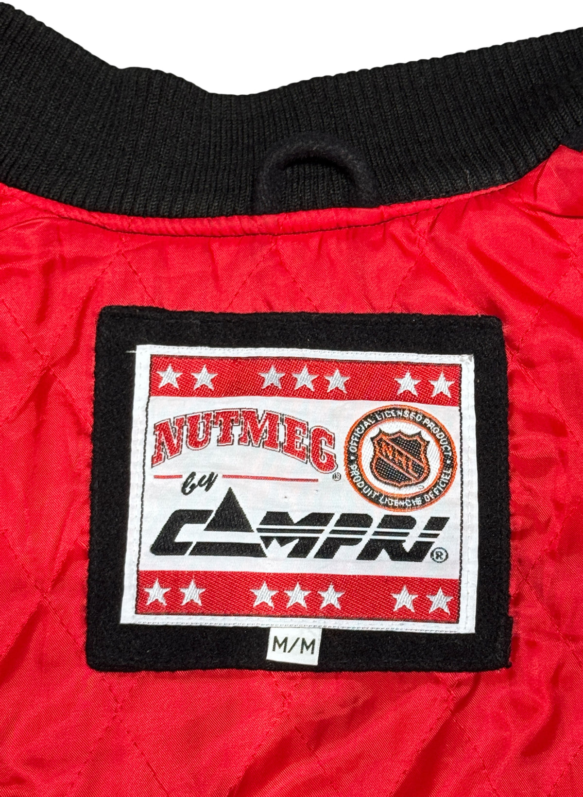 (SUP-880) NHL CHICAGO BLACKHAWKS MELTON STADIUM JACKET - M