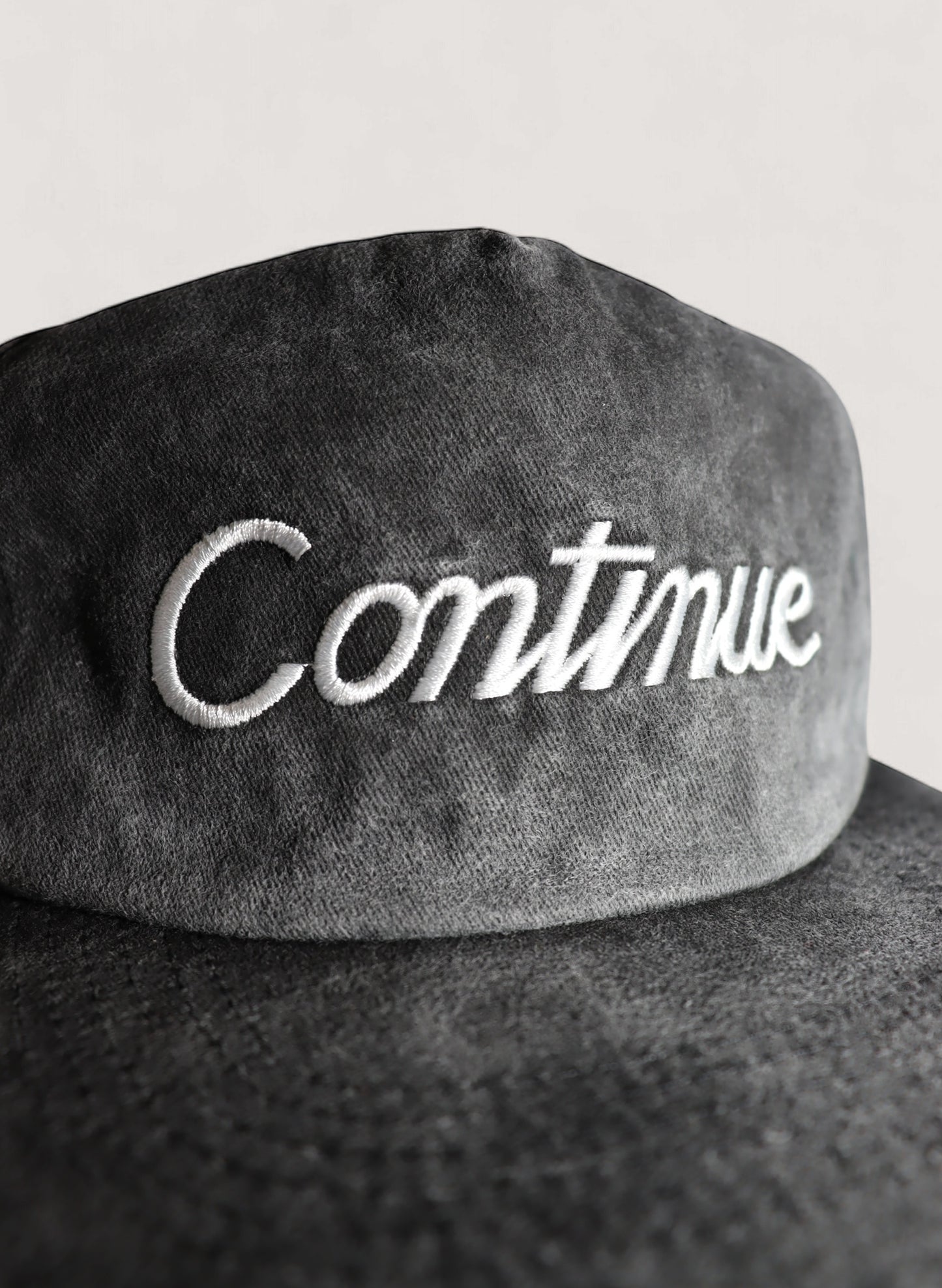 WOODBLOCK x YSM "CONTINUE" SCRIPT LOGO SNAP BACK CAP PIGMENT BLACK (WB-24AW-009)