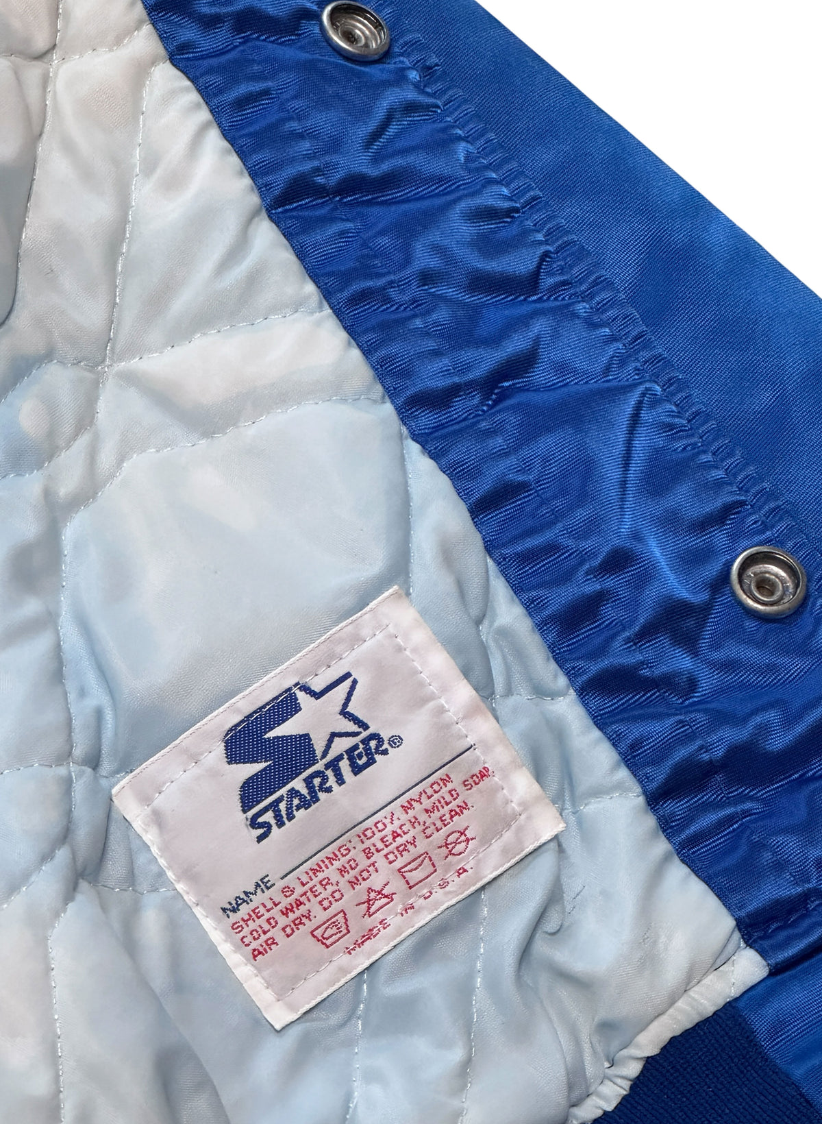 (SUP-876) STARTER NEW YORK METS "DAMAGE" NYLON STADIUM JACKET - L - MADE IN U.S.A.