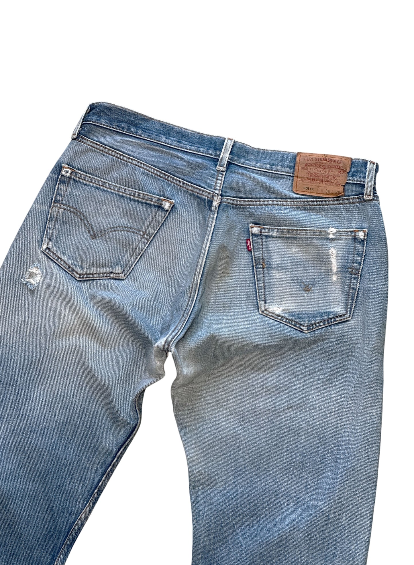 (SUP-633) 90s LEVI'S 501 "DAMAGE" - MADE IN MEXICO