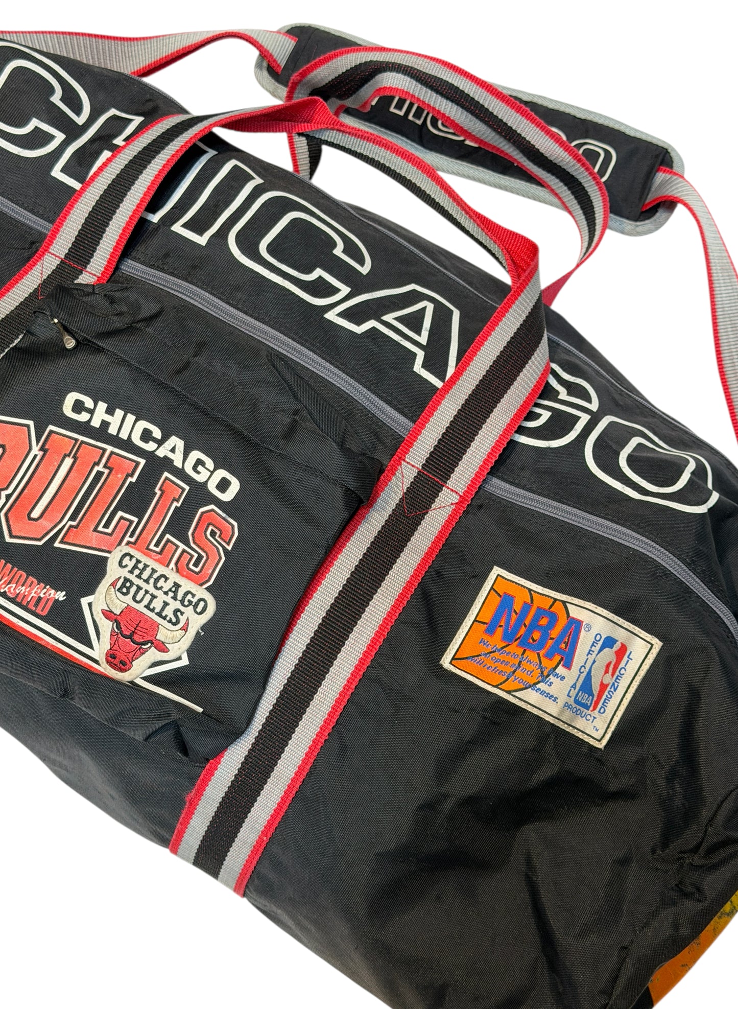 (UD-295) 90's CHICAGO BULLS 91-93 WORLD Champion BOSTON BAG