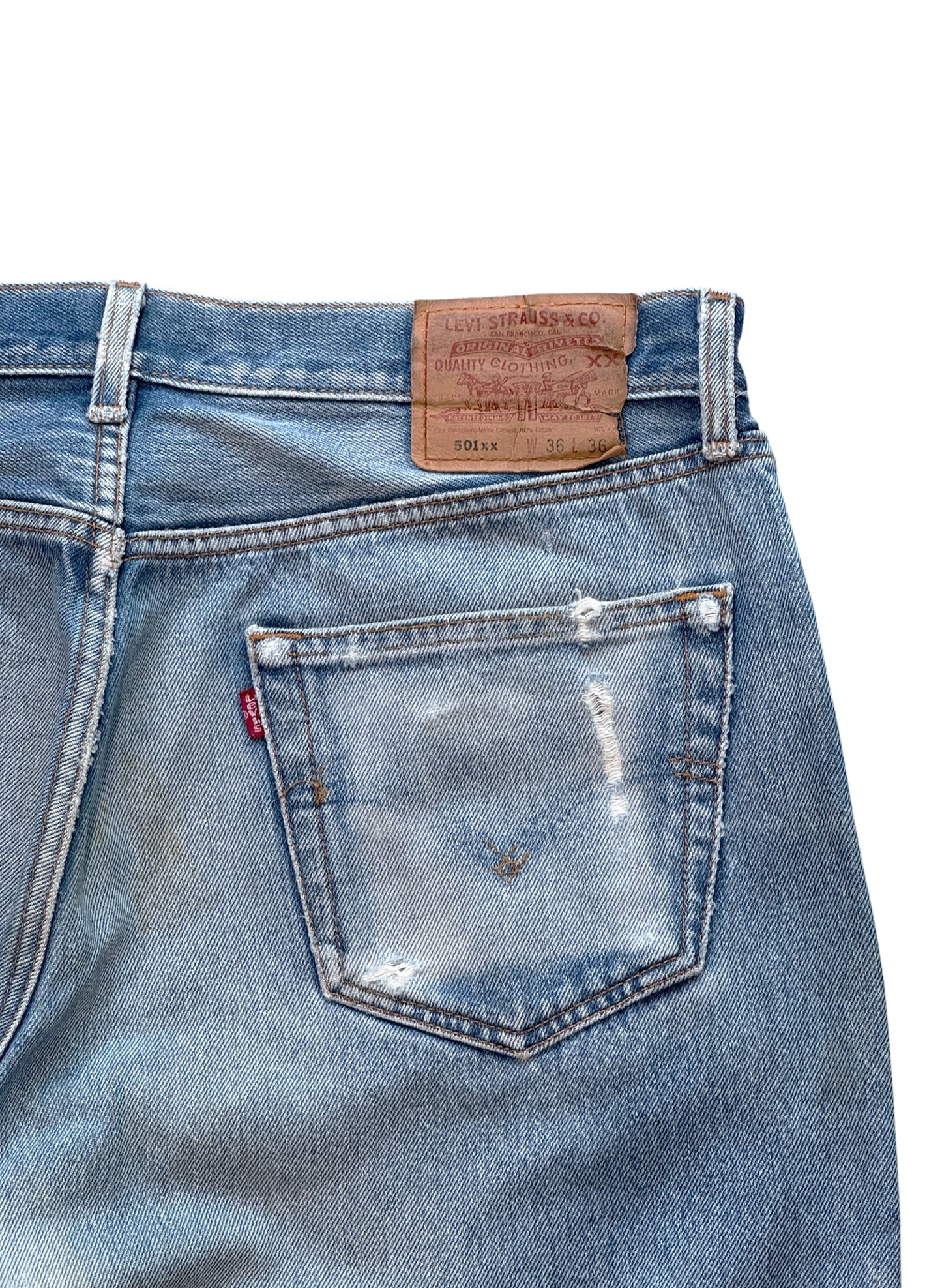 (SUP-633) 90s LEVI'S 501 "DAMAGE" - MADE IN MEXICO