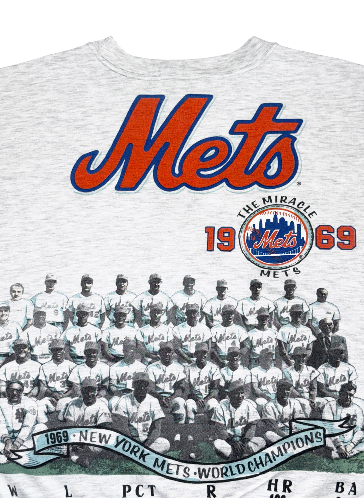 (SUP-882) MLB 1969 NEW YORK METS CREW NECK SWEAT - L - MADE IN U.S.A.