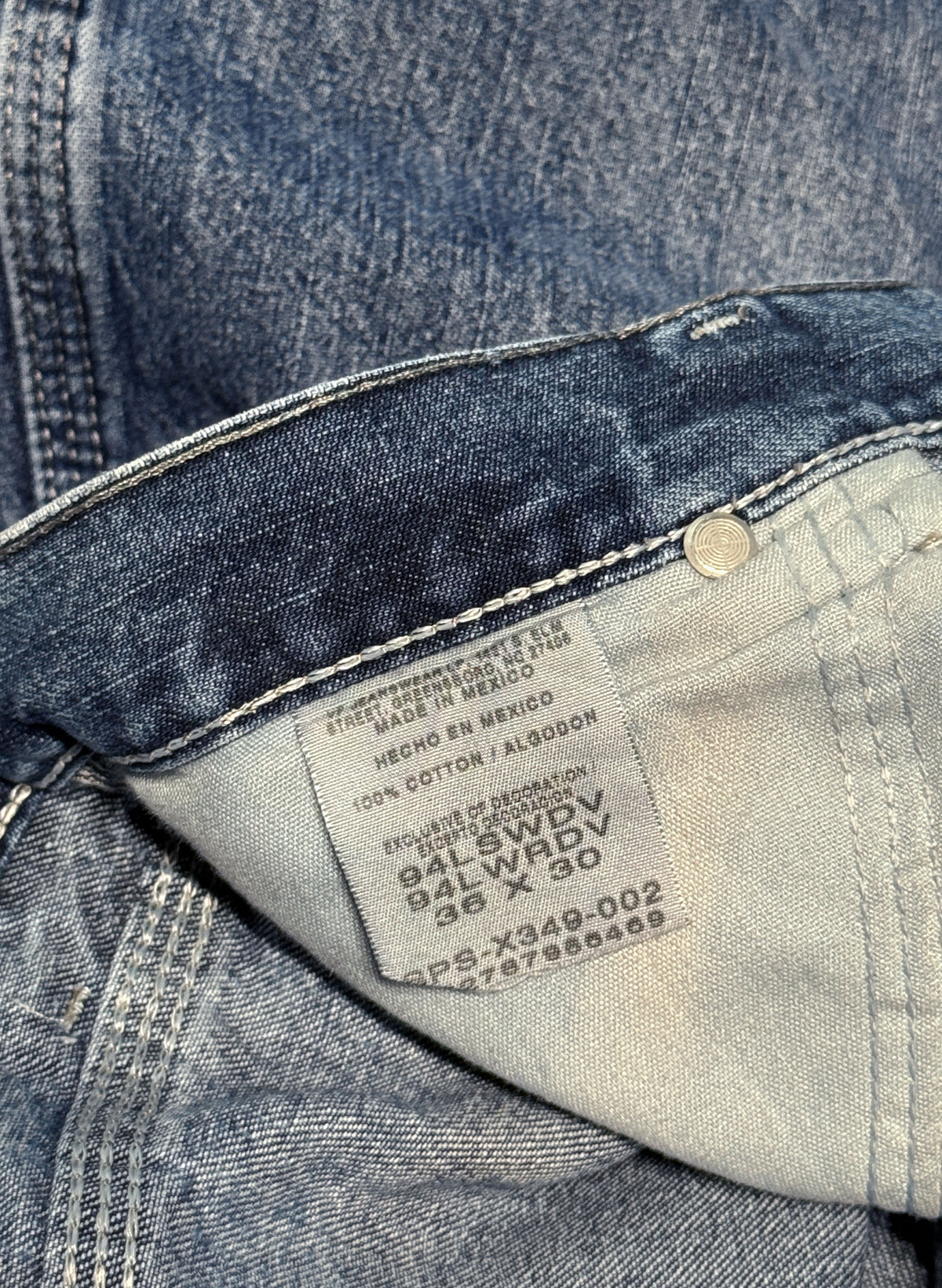 (SUP-867) Wrangler PAINTER DENIM PANTS - W36 - MADE IN MEXICO