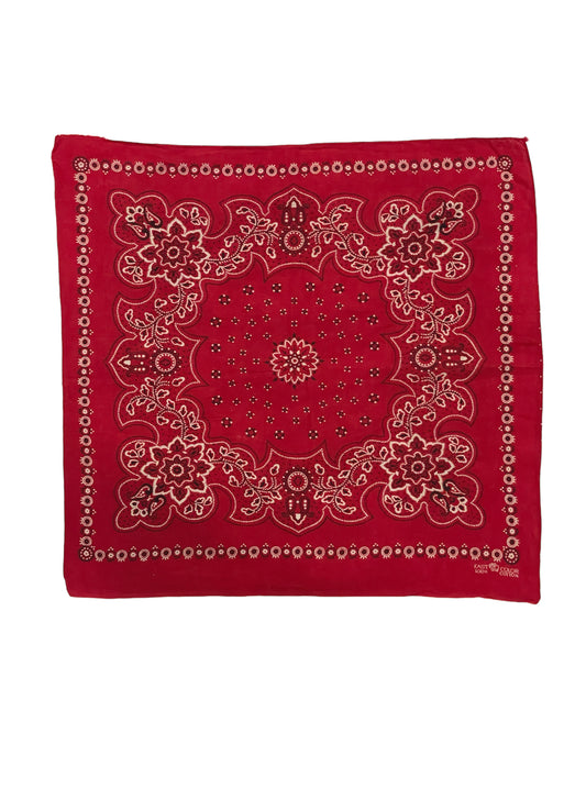 (UD-149) 60's VINTAGE BANDANA ELEPHANT BRAND RED