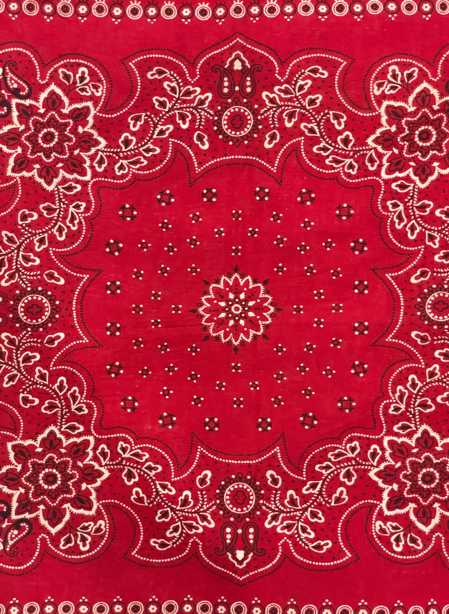 (UD-149) 60's VINTAGE BANDANA ELEPHANT BRAND RED