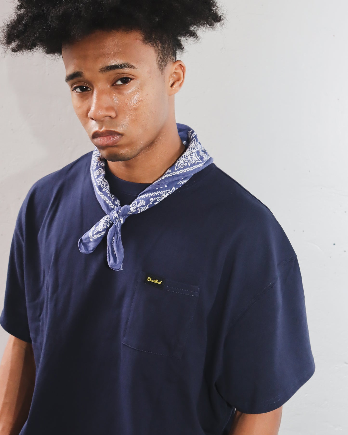 WOODBLOCK x TSUYOSHI YAMANAKA NEW YORK POCKET T-SHIRT NAVY (WB-26SS-024)