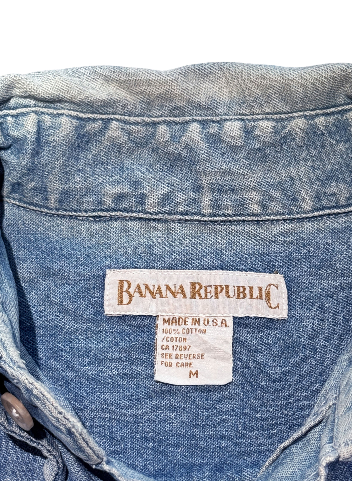 (SUP-863) 90s BANANA REPUBLIC DENIM SHIRT - MADE IN U.S.A.