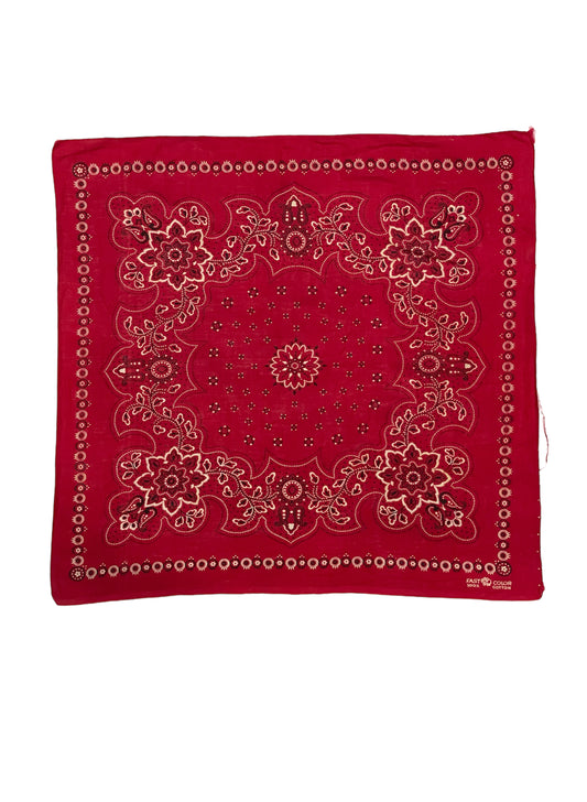 (UD-150) 60's VINTAGE BANDANA ELEPHANT BRAND RED