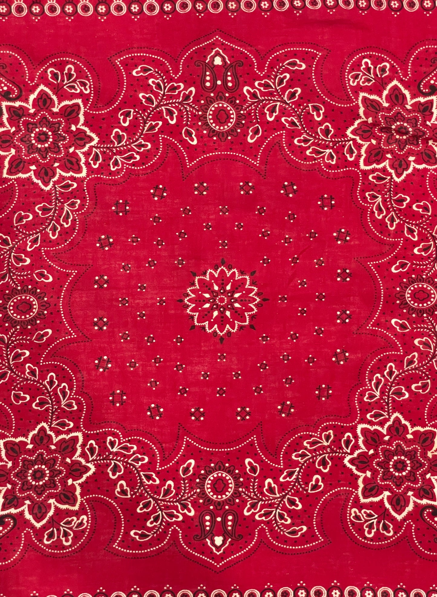 (UD-150) 60's VINTAGE BANDANA ELEPHANT BRAND RED