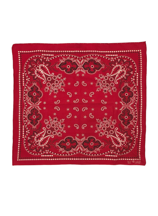 (UD-152) 60's VINTAGE BANDANA ELEPHANT BRAND RED