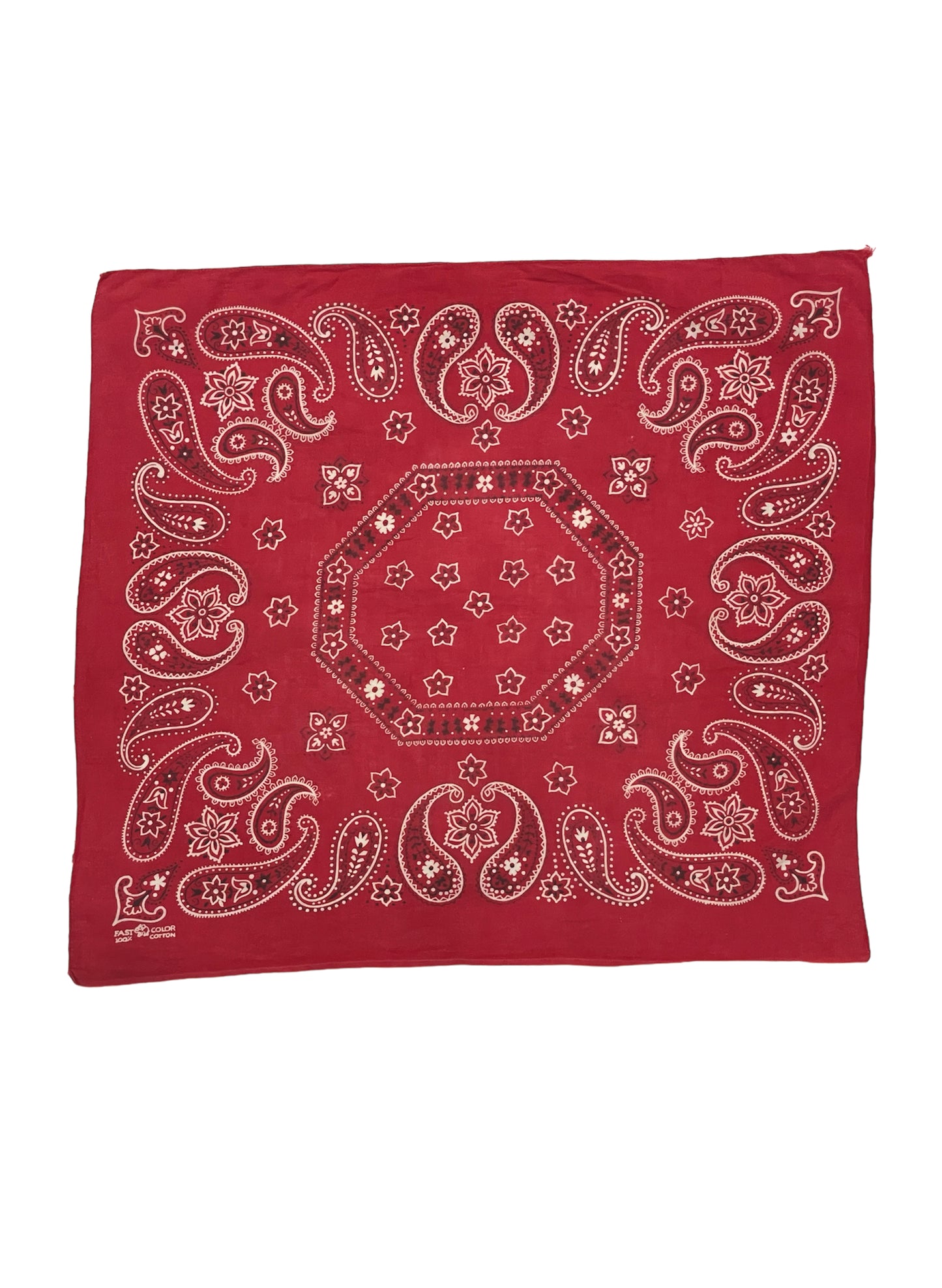 (UD-153) 60's VINTAGE BANDANA ELEPHANT BRAND RED