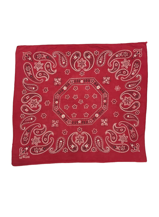 (UD-153) 60's VINTAGE BANDANA ELEPHANT BRAND RED