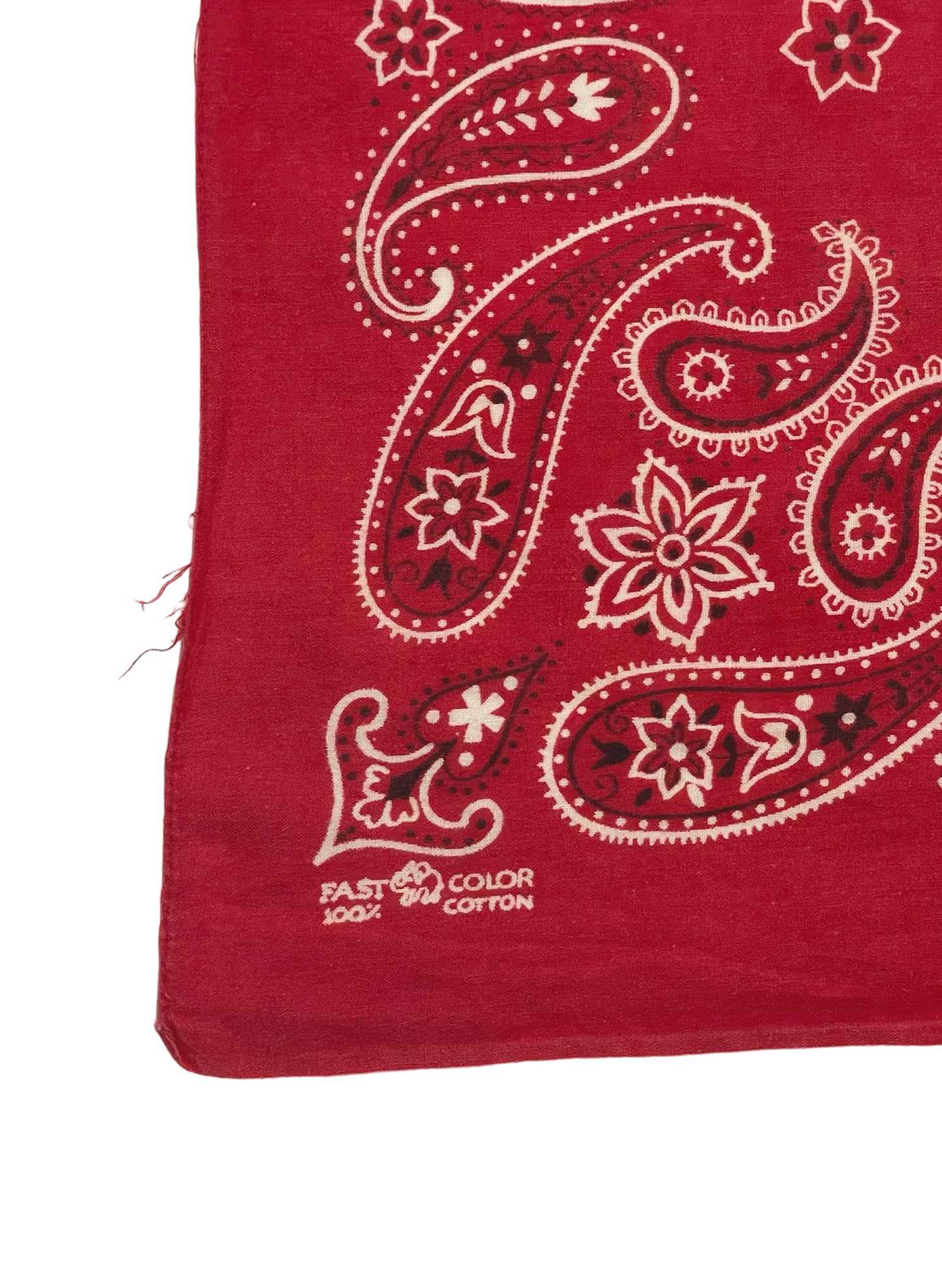 (UD-153) 60's VINTAGE BANDANA ELEPHANT BRAND RED