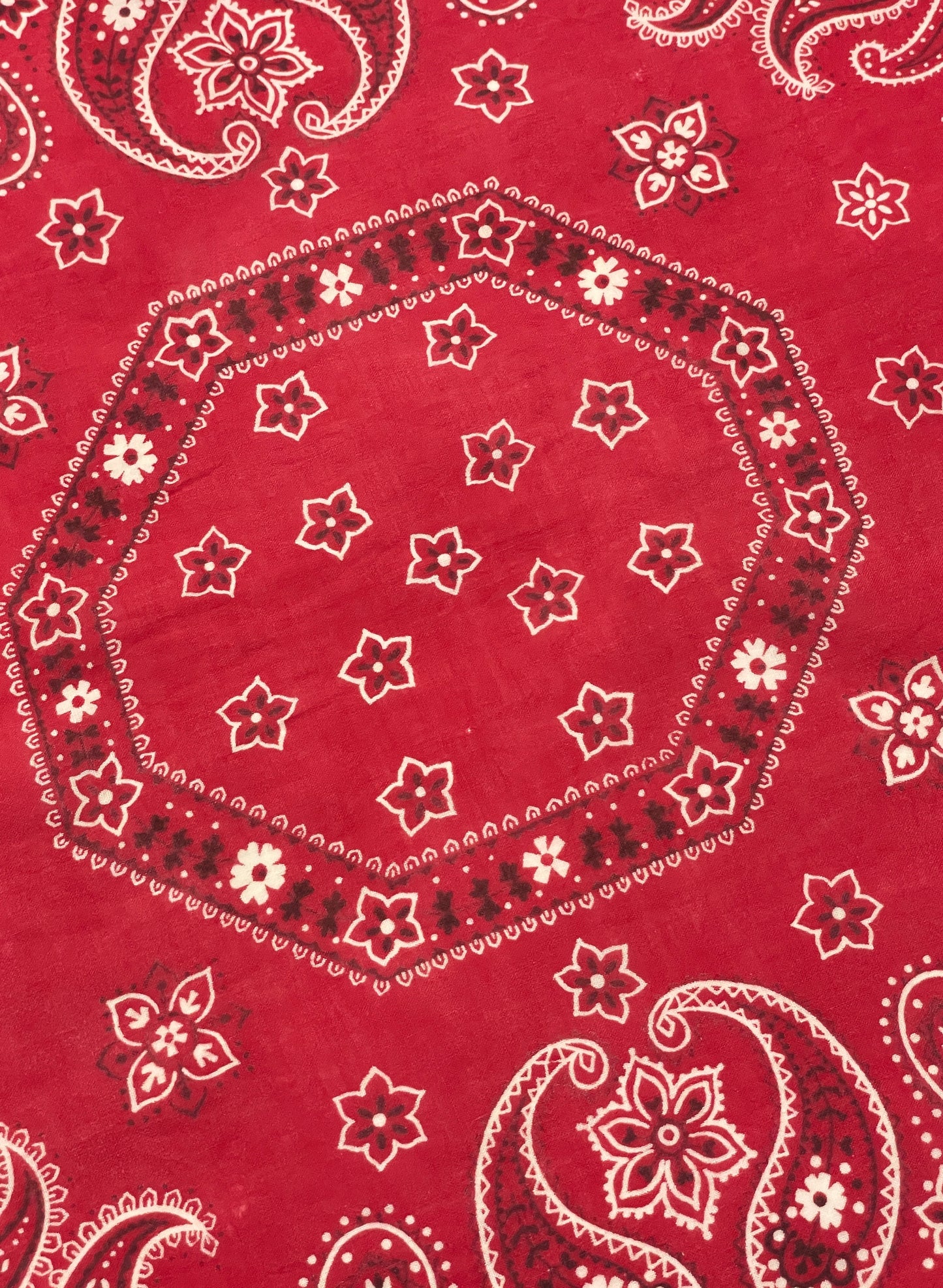 (UD-153) 60's VINTAGE BANDANA ELEPHANT BRAND RED