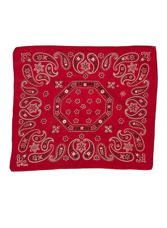 (UD-154) 60's VINTAGE BANDANA ELEPHANT BRAND RED