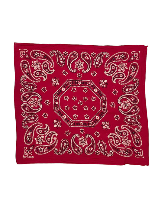 (UD-156) 60's VINTAGE BANDANA ELEPHANT BRAND RED