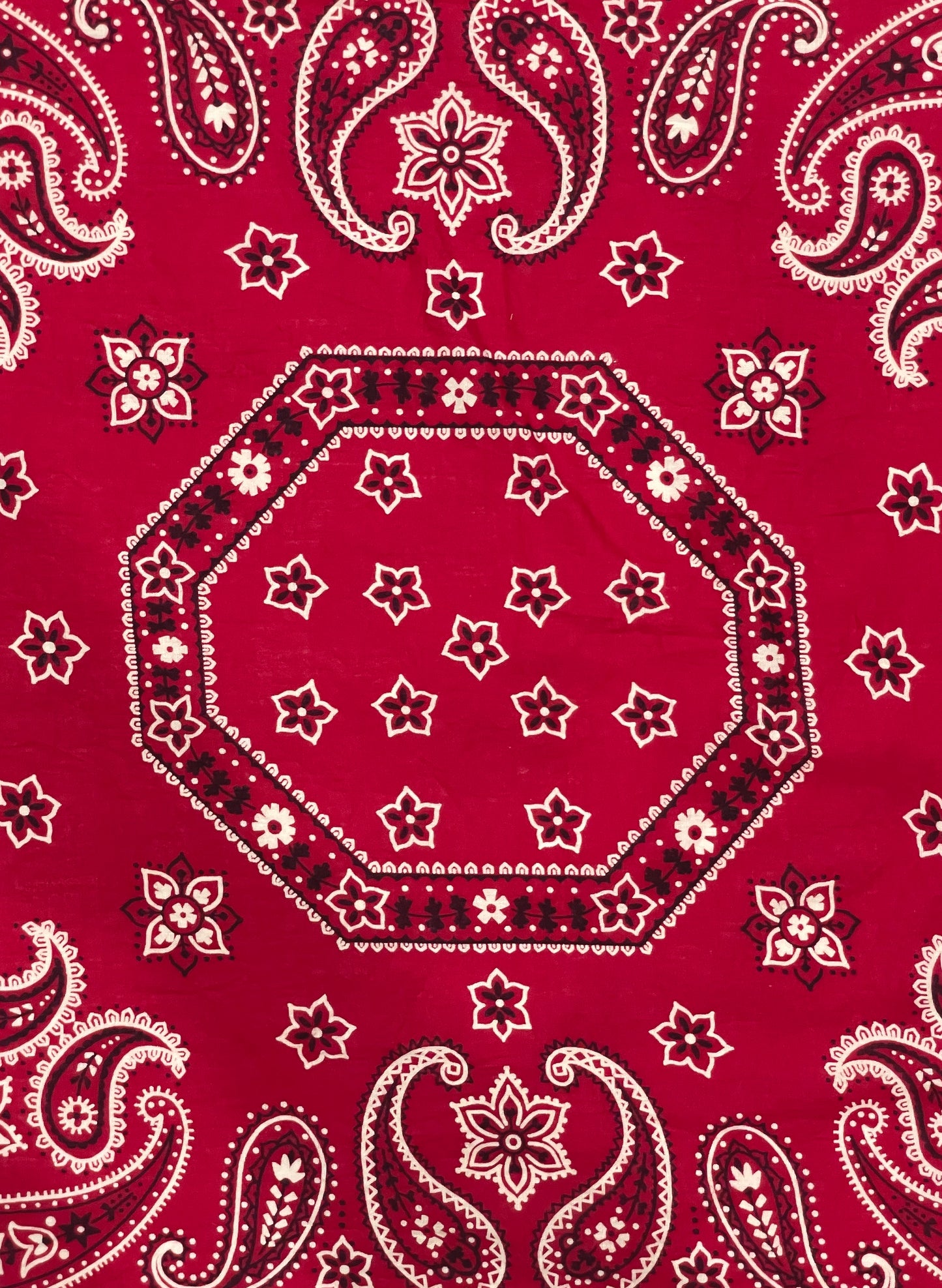 (UD-156) 60's VINTAGE BANDANA ELEPHANT BRAND RED