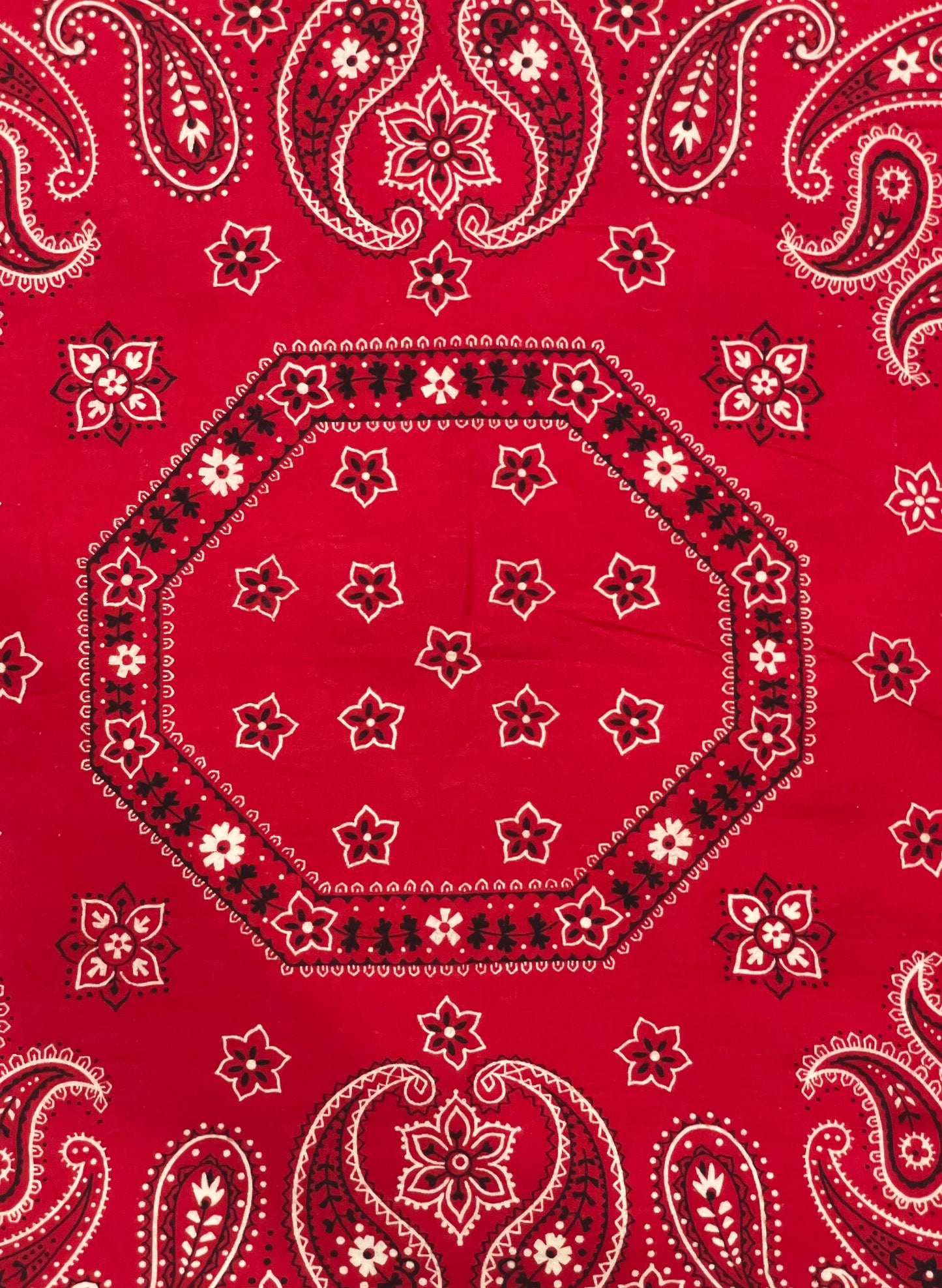 (UD-157) 60's VINTAGE BANDANA ELEPHANT BRAND RED