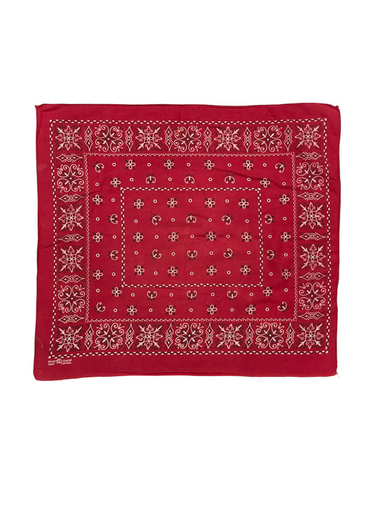 (UD-159) 60's VINTAGE BANDANA ELEPHANT BRAND RED