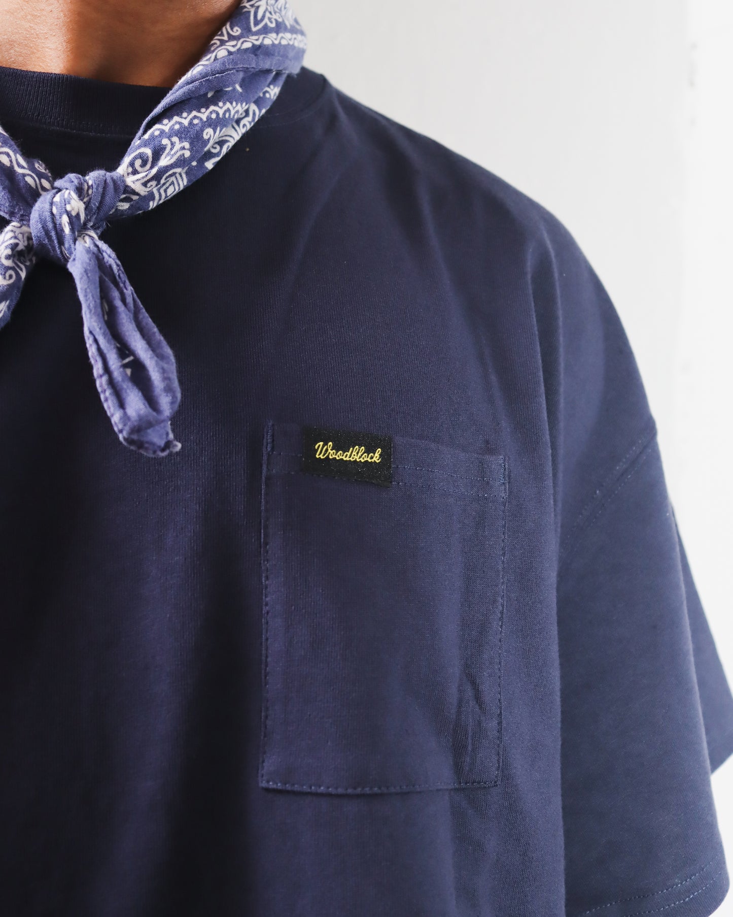WOODBLOCK x TSUYOSHI YAMANAKA NEW YORK POCKET T-SHIRT NAVY (WB-26SS-024)