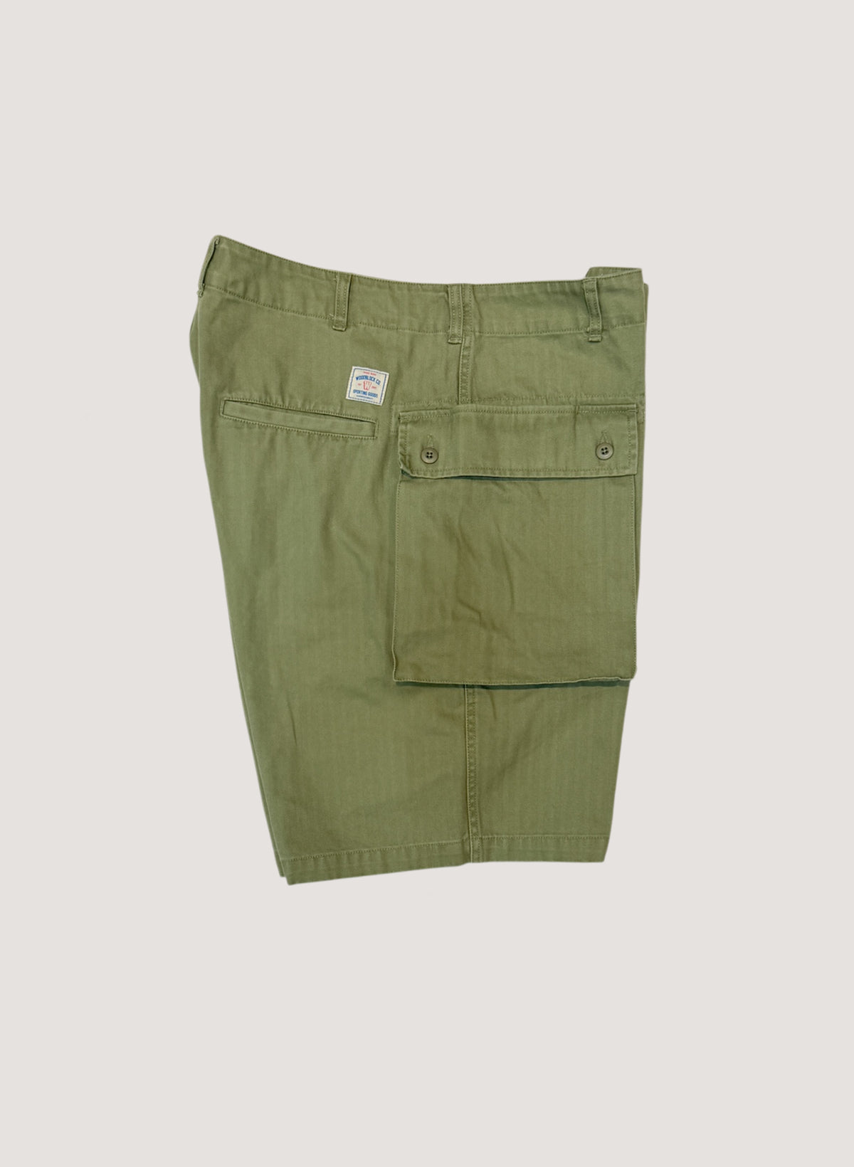 WOODBLOCK W-44 HERRINGBONE CARGO SHORTS OLIVE (WB-26SS-023)