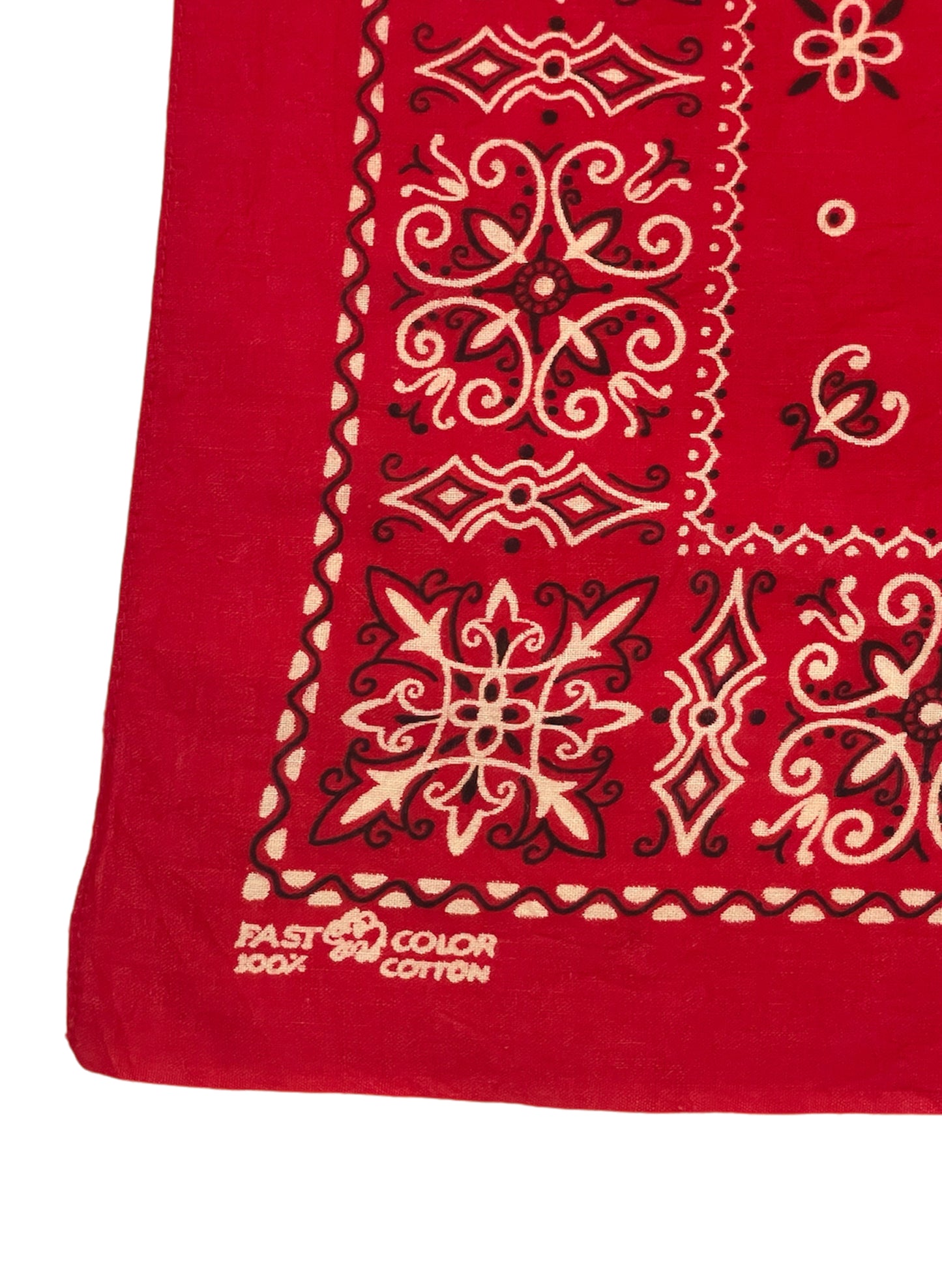 (UD-161) 60's VINTAGE BANDANA ELEPHANT BRAND RED