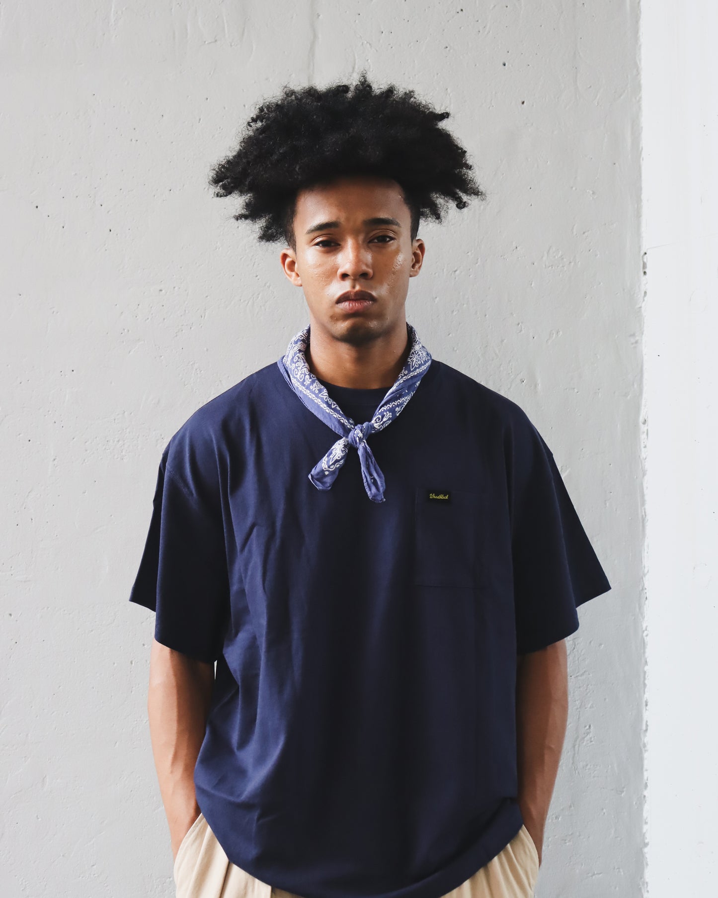 WOODBLOCK x TSUYOSHI YAMANAKA NEW YORK POCKET T-SHIRT NAVY (WB-26SS-024)