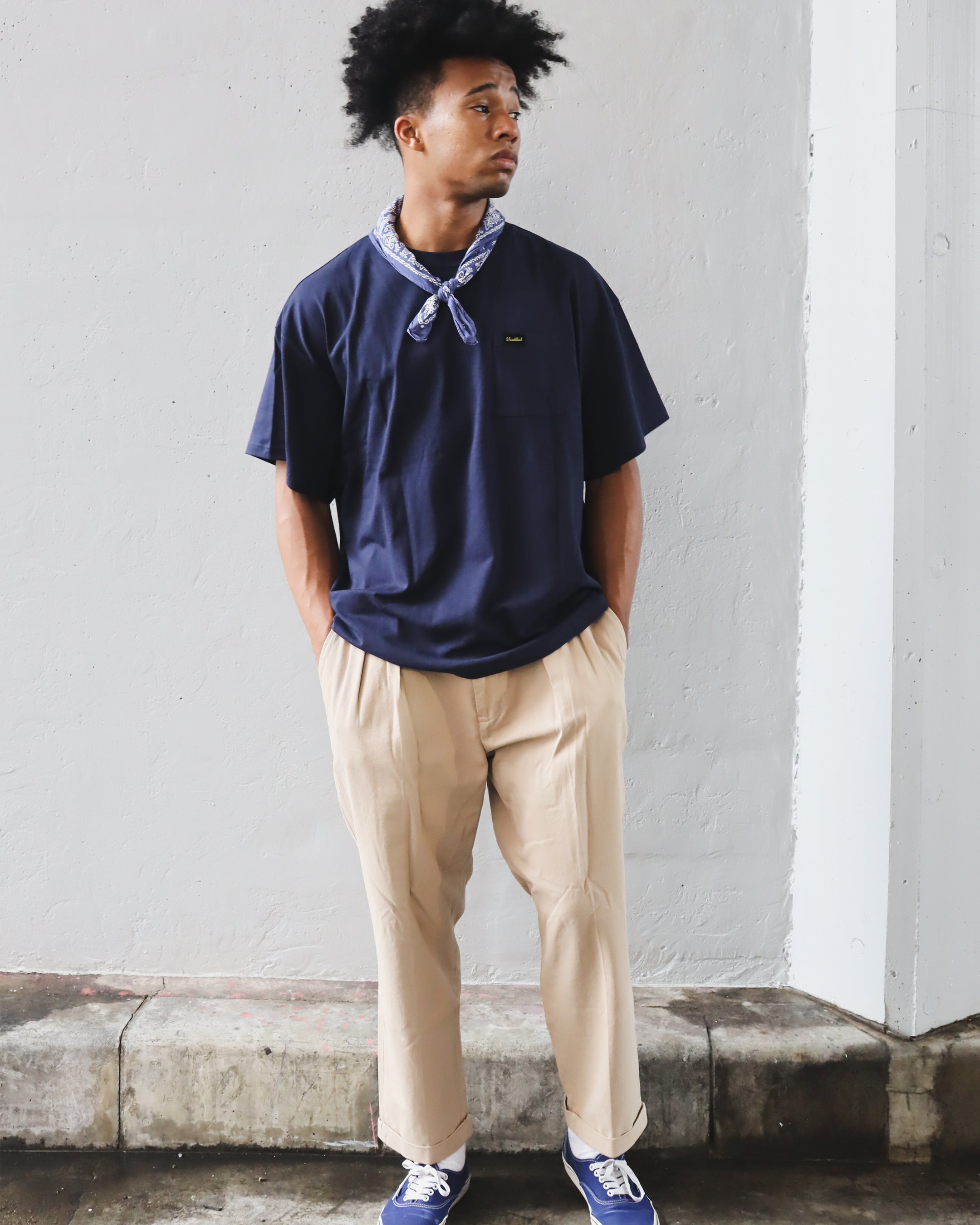 WOODBLOCK x TSUYOSHI YAMANAKA NEW YORK POCKET T-SHIRT NAVY (WB-26SS-02