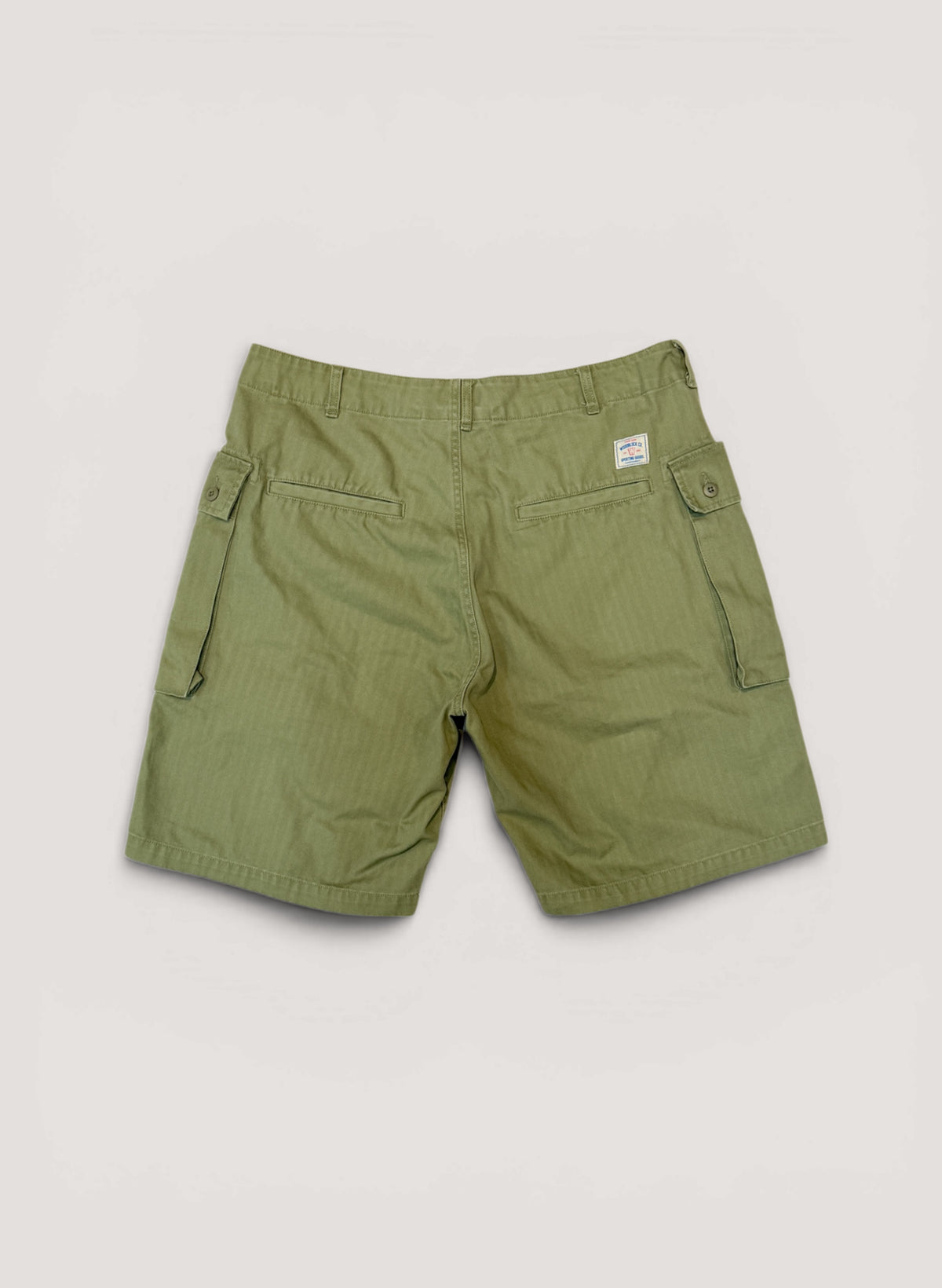 WOODBLOCK W-44 HERRINGBONE CARGO SHORTS OLIVE (WB-26SS-023)