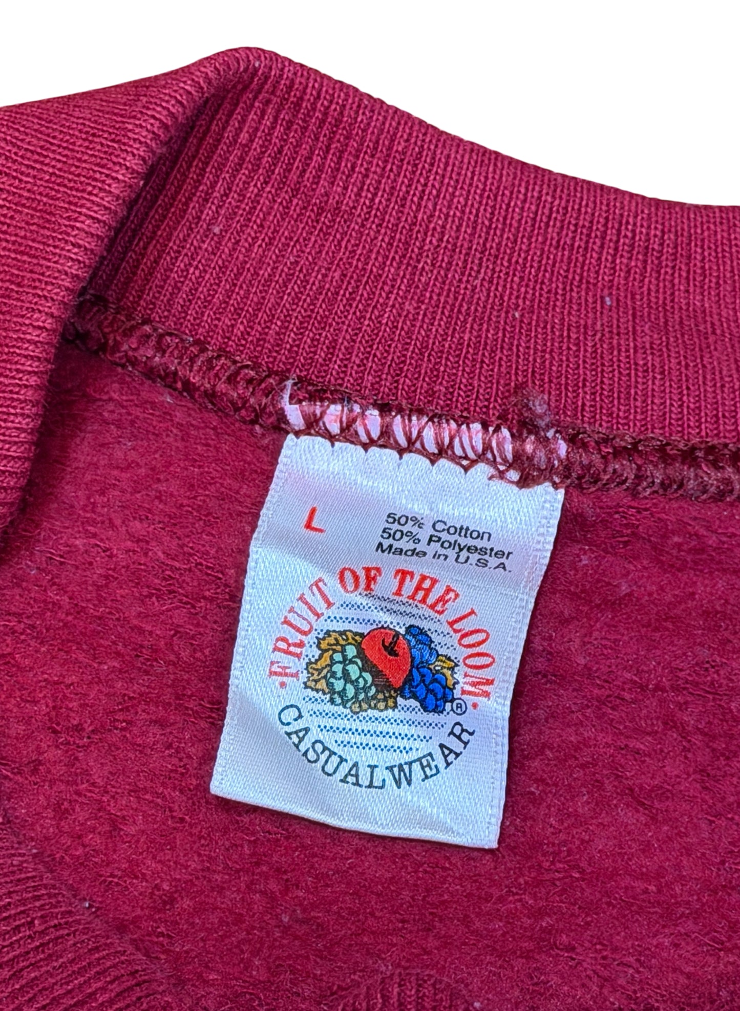 (UD-261) FRUIT OF THE LOOM RAGLAN SLEEVE CREW NECK SWEAT MADE IN USA