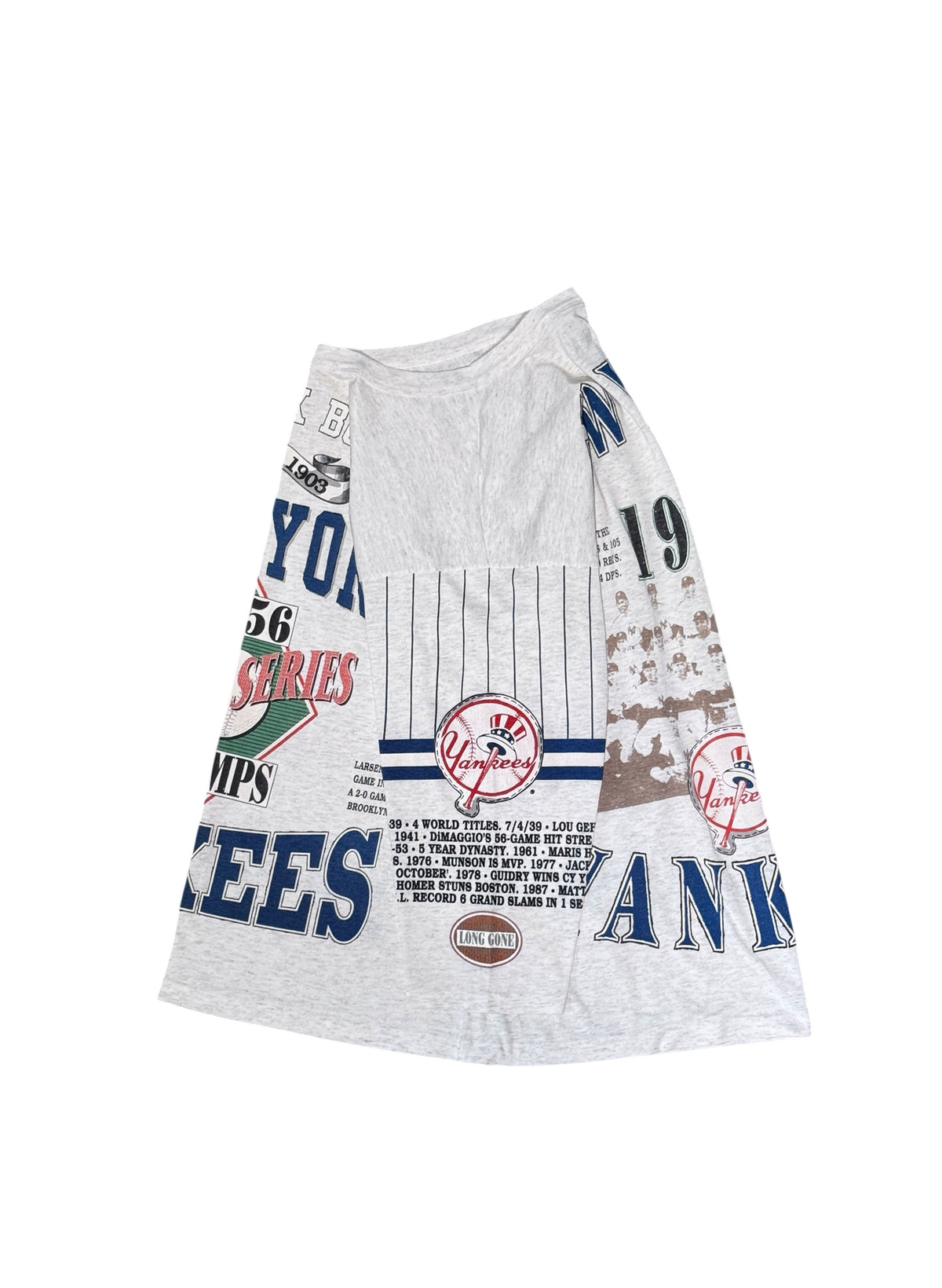 (SUP-854) MLB 1956 NEW YORK YANKEES 3/4 SLEEVE TEE (L) - MADE IN U.S.A.