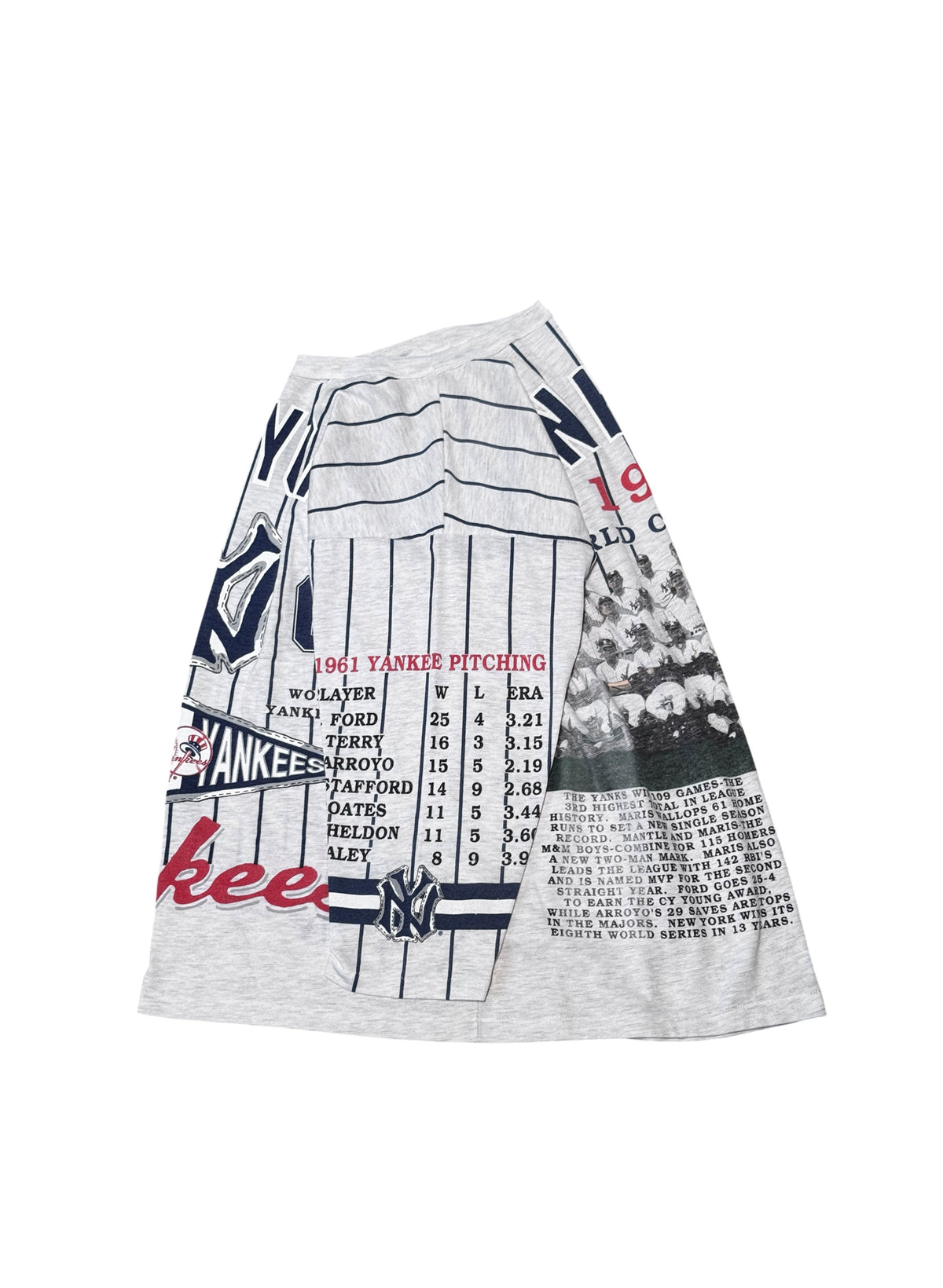 (SUP-853) MLB 1961 NEW YORK YANKEES 3/4 SLEEVE TEE (L) - MADE IN U.S.A.